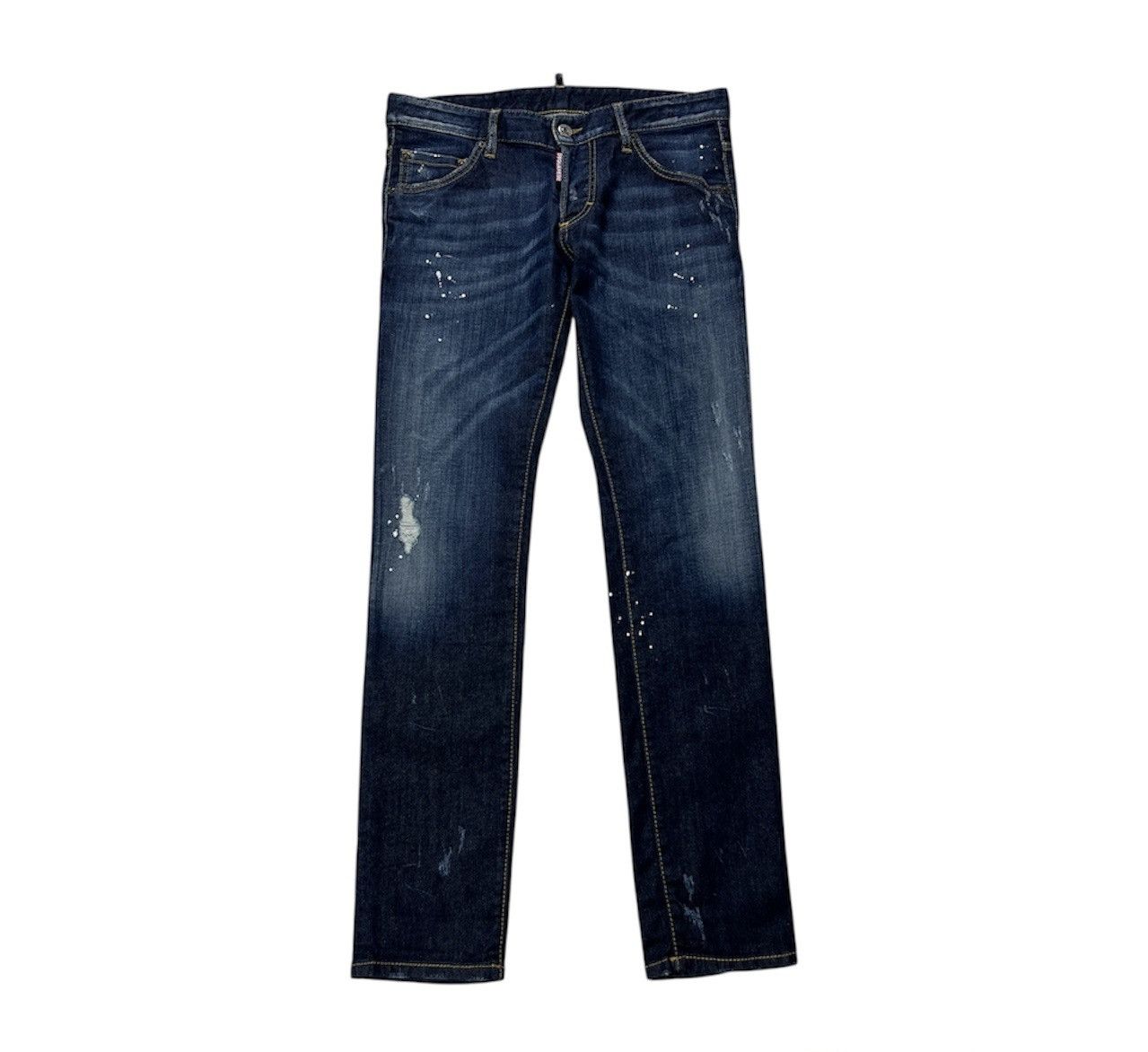Dsquared2 Dsquared2 classic distressed painted slim denim jeans pants Size US 30 / EU 46 - 1 Thumbnail