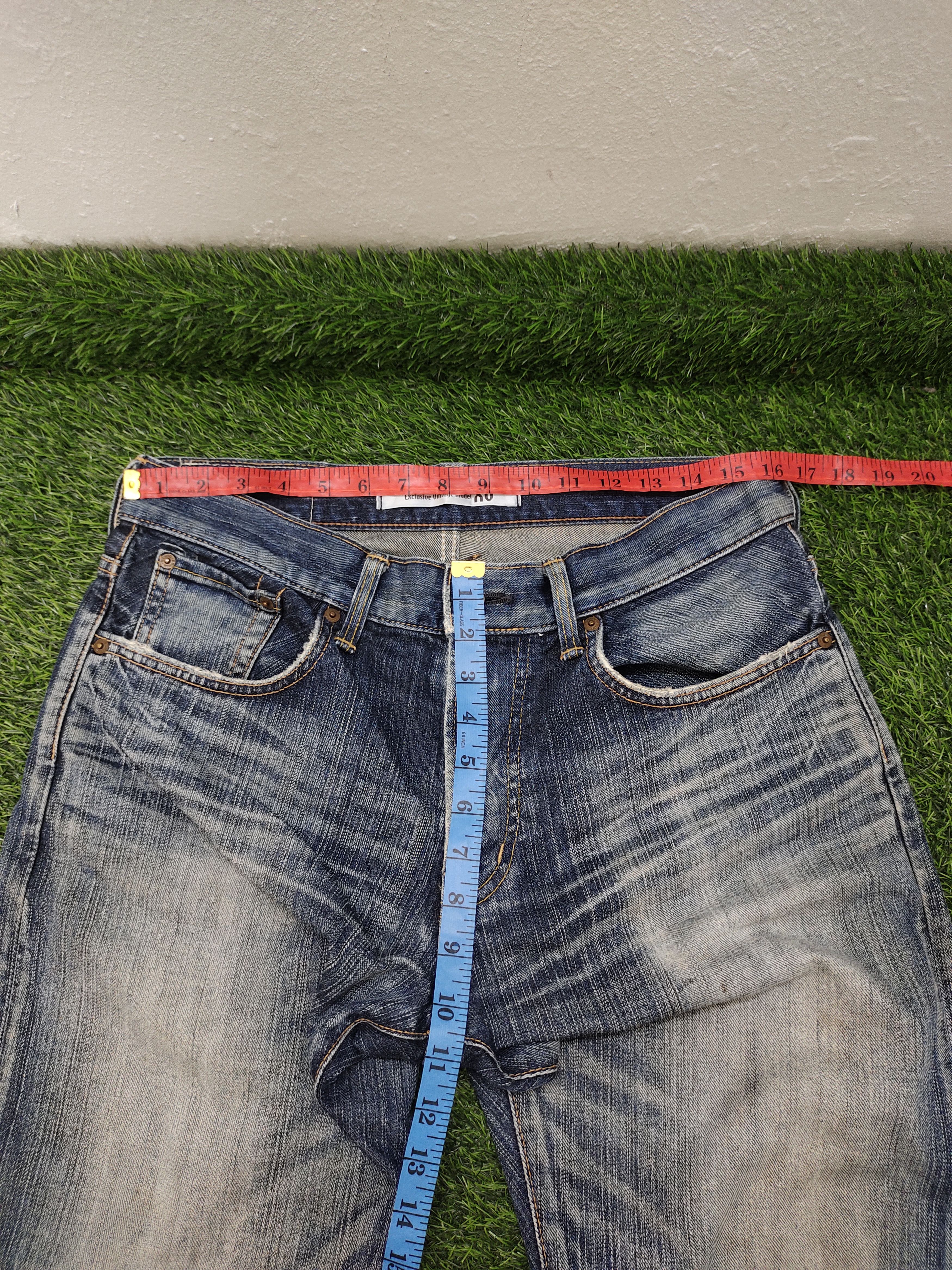 If Six Was Nine Vintage 90s Edwin Xv Distress Faded Clawmark Denim Jeans Size US 32 / EU 48 - 16 Thumbnail