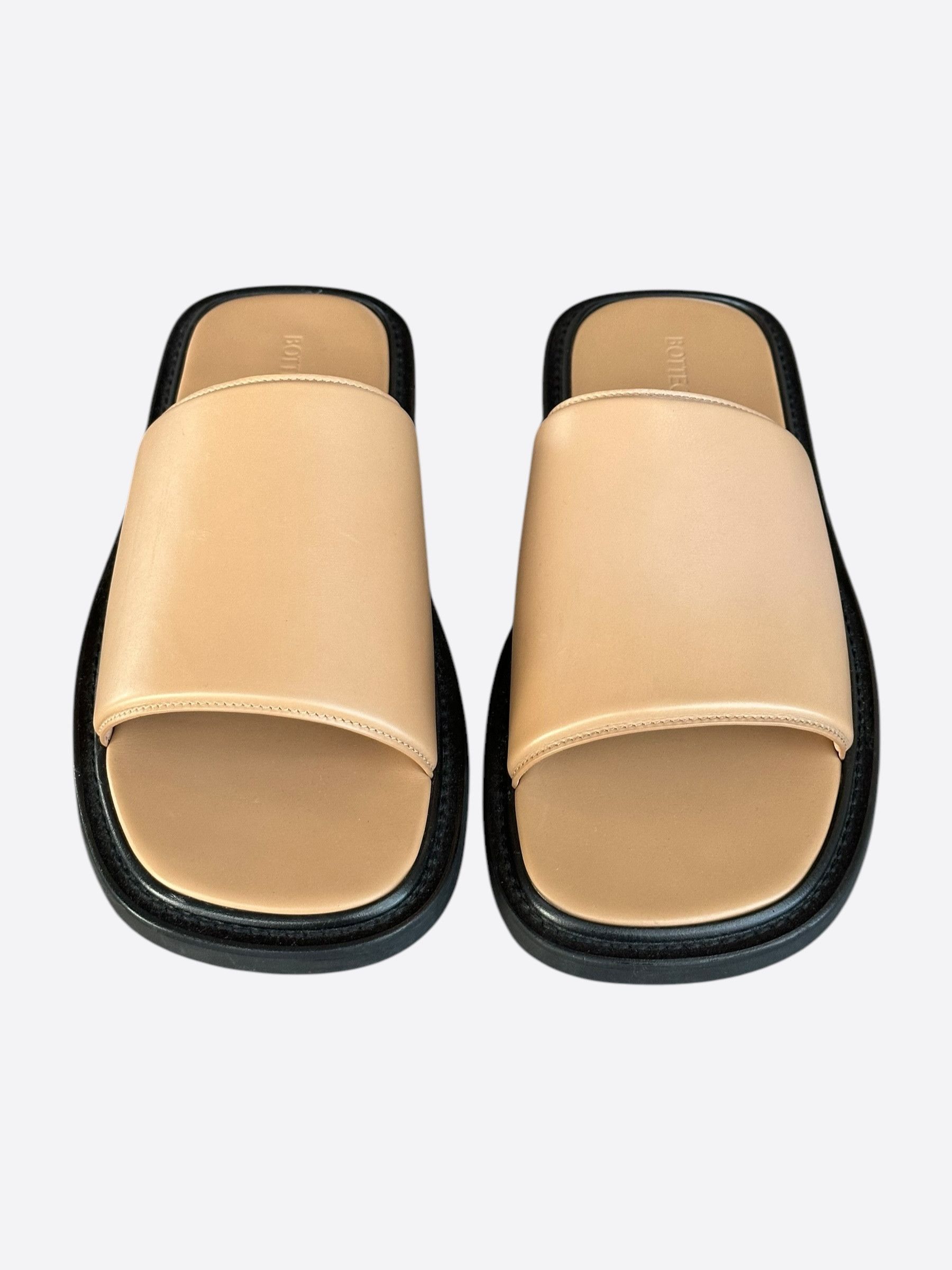 Bottega Veneta Bottega Veneta Beige & Black Sandals Size US 9 / EU 42 - 2 Thumbnail