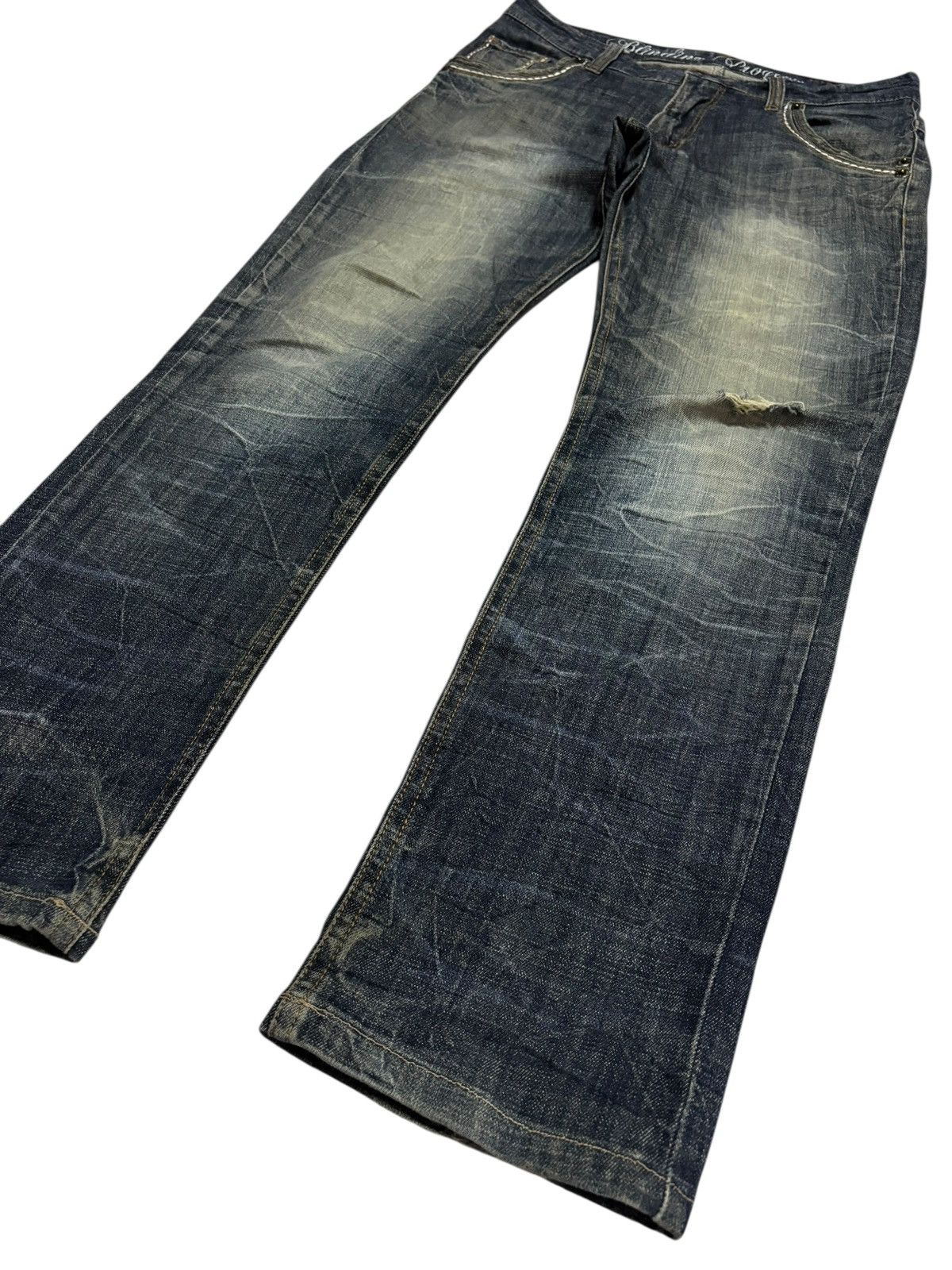 Japanese Brand Vtg Panaspur Japan Faded Distressed Jeans Size US 32 / EU 48 - 3 Thumbnail