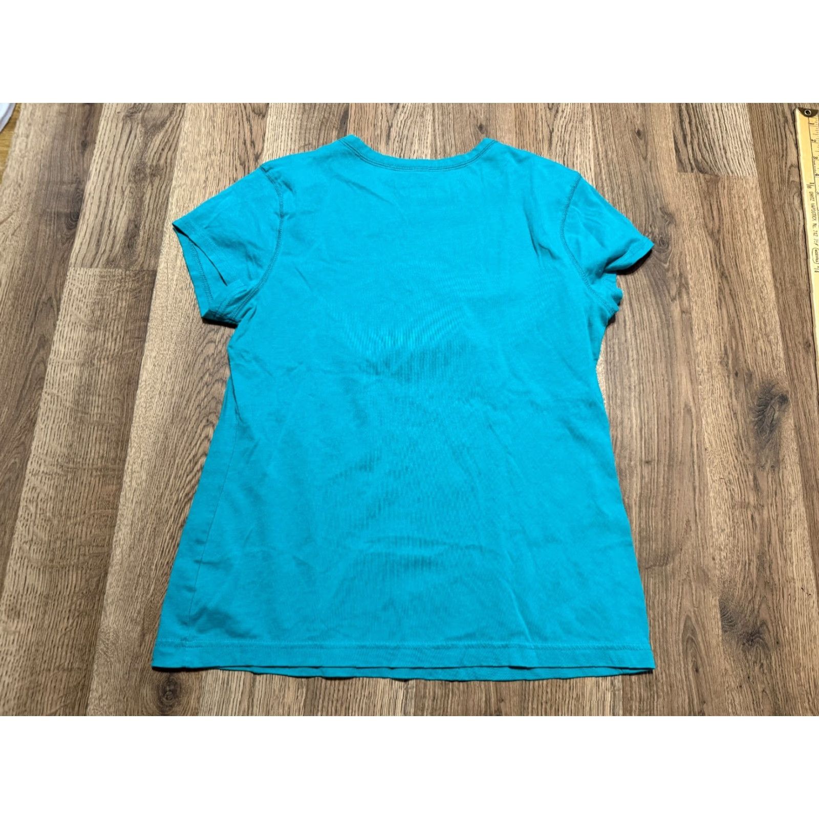 Tek Gear Tek Gear Shirt Womens Medium T-Shirt Short Sleeve Graphic Print Blue Green Black Yellow Grey Regular Size Type: Regular (Fall Spring Summer) Womens Size M / US 6-8 / IT 42-44 - 2 Thumbnail