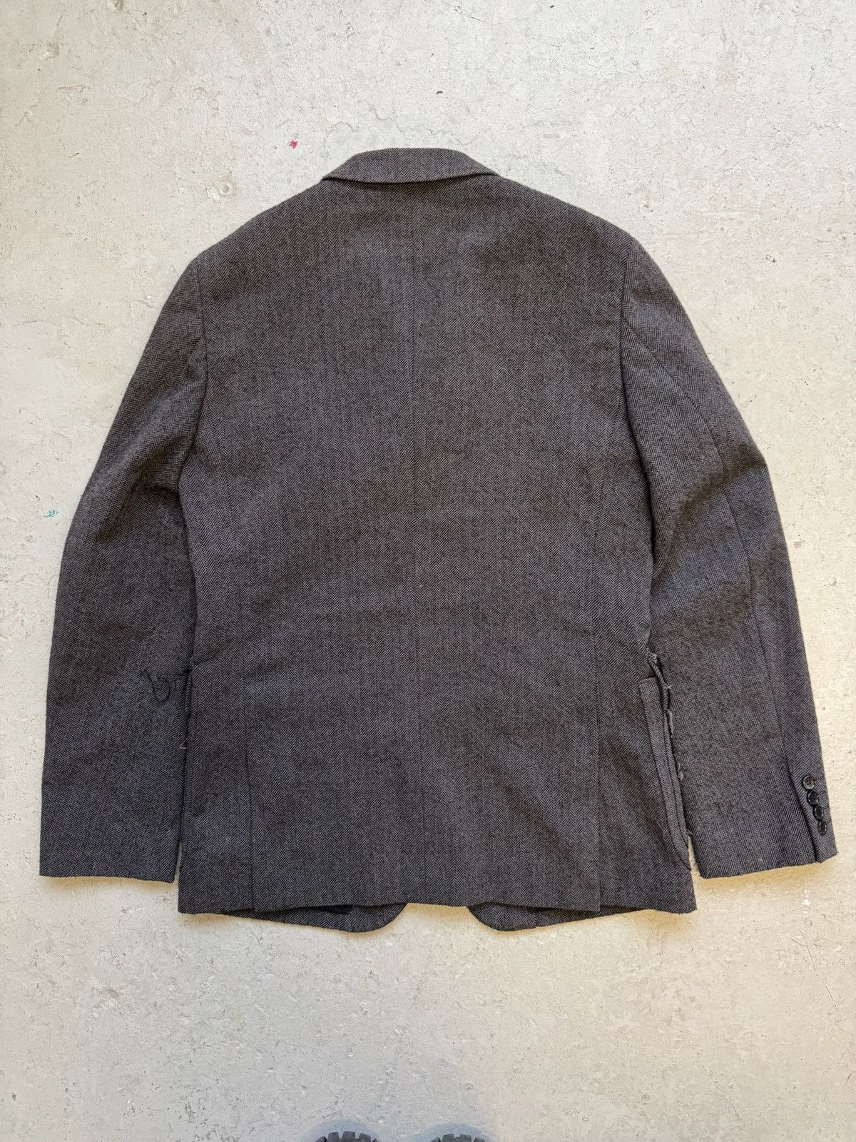 Comme des Garcons Homme Deux Comme Des Garcons Homme Deux 2023 Grey Distressed Blazer Size US L / EU 52-54 / 3 - 3 Thumbnail