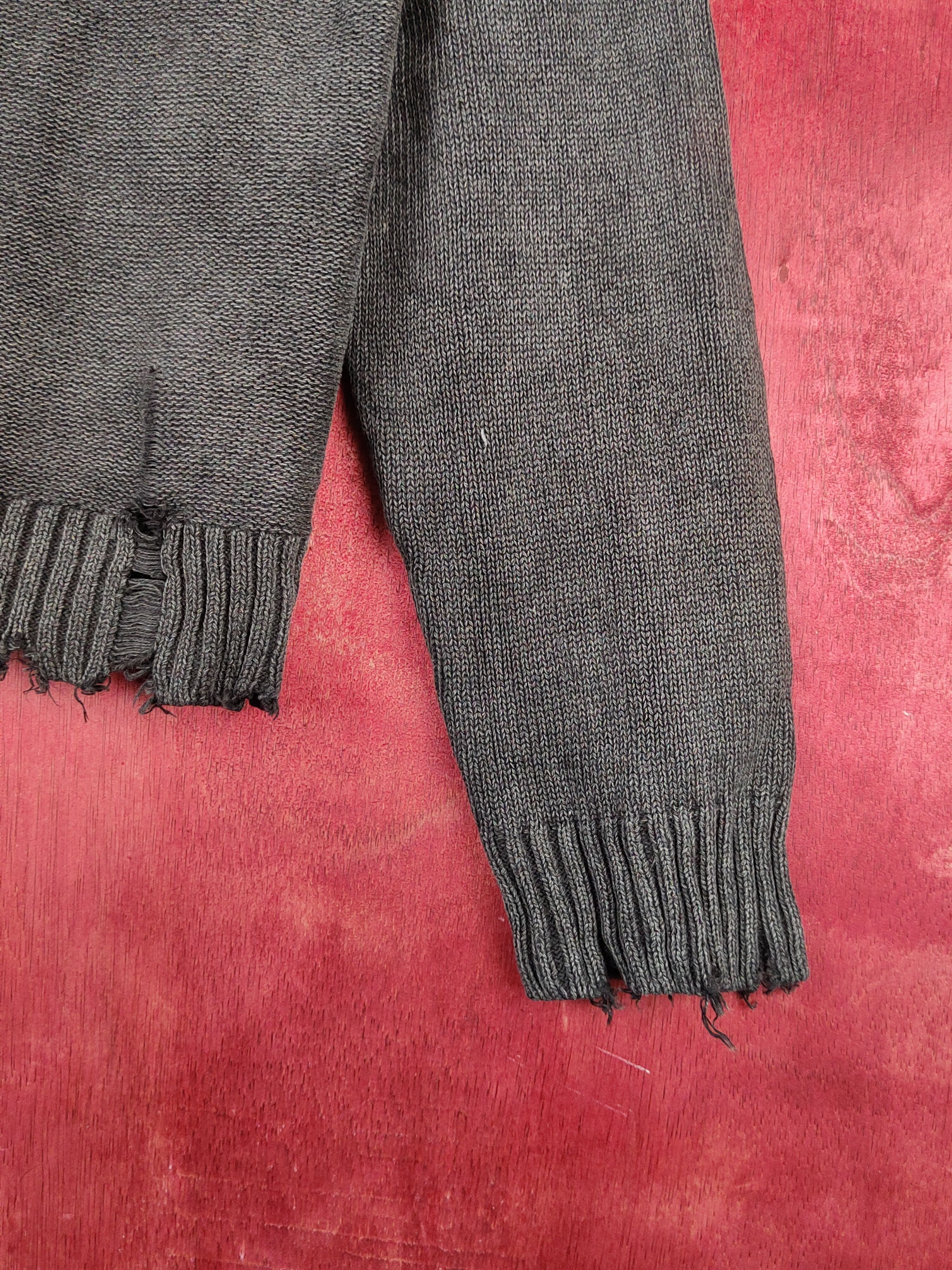 Japanese Brand Jeanasis Black Faded ripped distressed Sweatshirts #S1684 Size US M / EU 48-50 / 2 - 8 Thumbnail