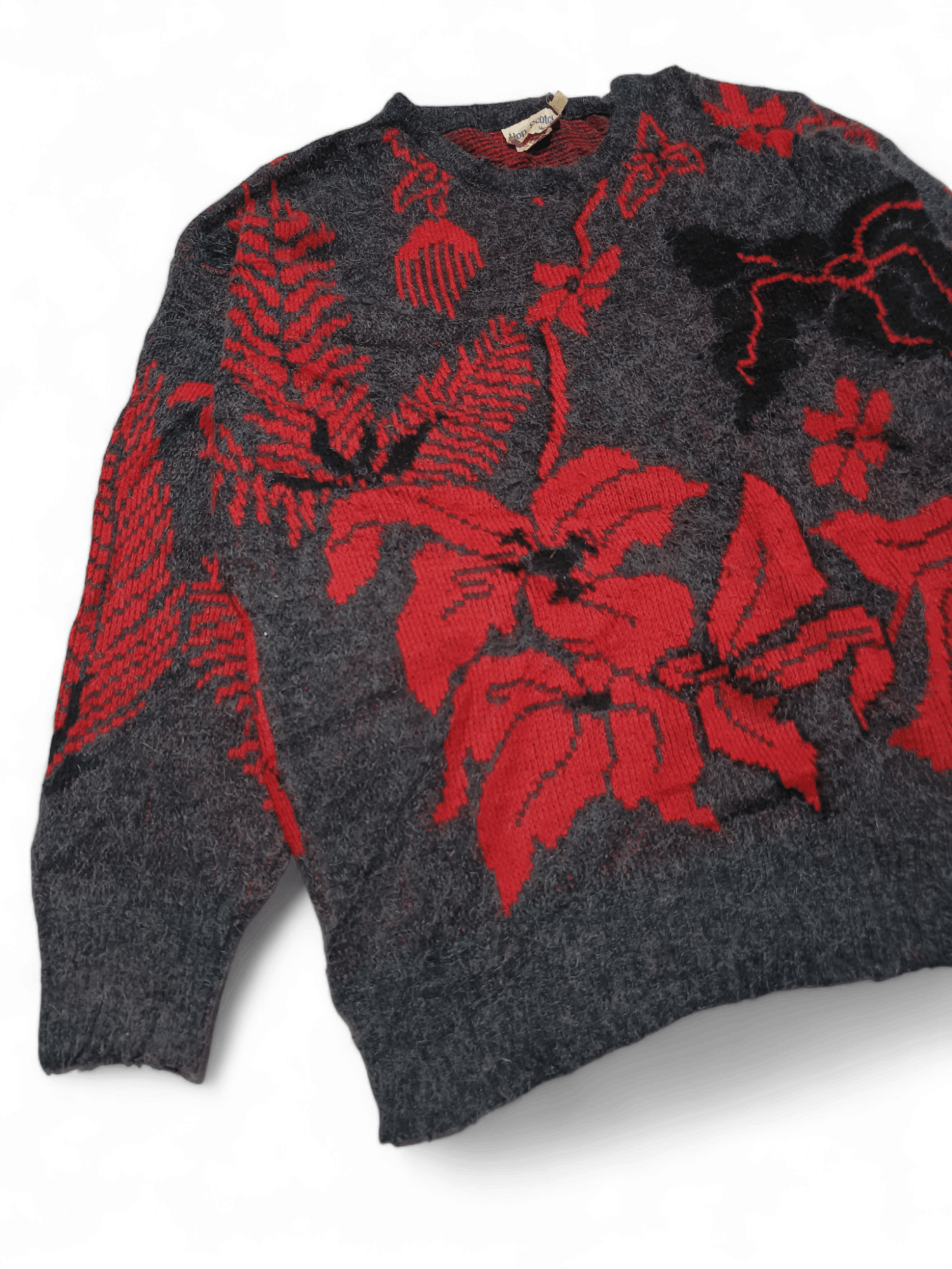 Other Vintage 70s HOP SCOTCH Melbourne Floral Motifs Knit Sweater Size US L / EU 52-54 / 3 - 2 Thumbnail