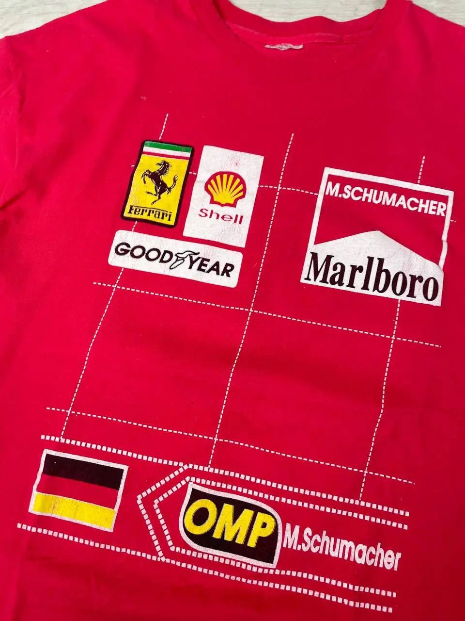 Ferrari Vintage Ferrari F1 Marlboro Michael Schumacher T Shirt 90s Size US L / EU 52-54 / 3 - 5 Thumbnail