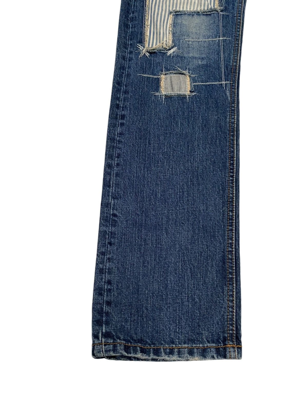 If Six Was Nine × Japanese Brand × Vintage Vintage Japanese Brand Huh Motor Club Patchwork Jeans 2000s Size US 31 - 5 Thumbnail