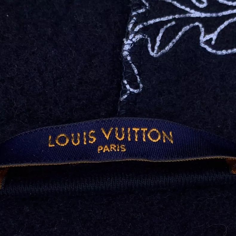 Louis Vuitton Louis Vuitton Navy floral embroidered cotton hooded drawst Size US S / EU 44-46 / 1 - 5 Thumbnail