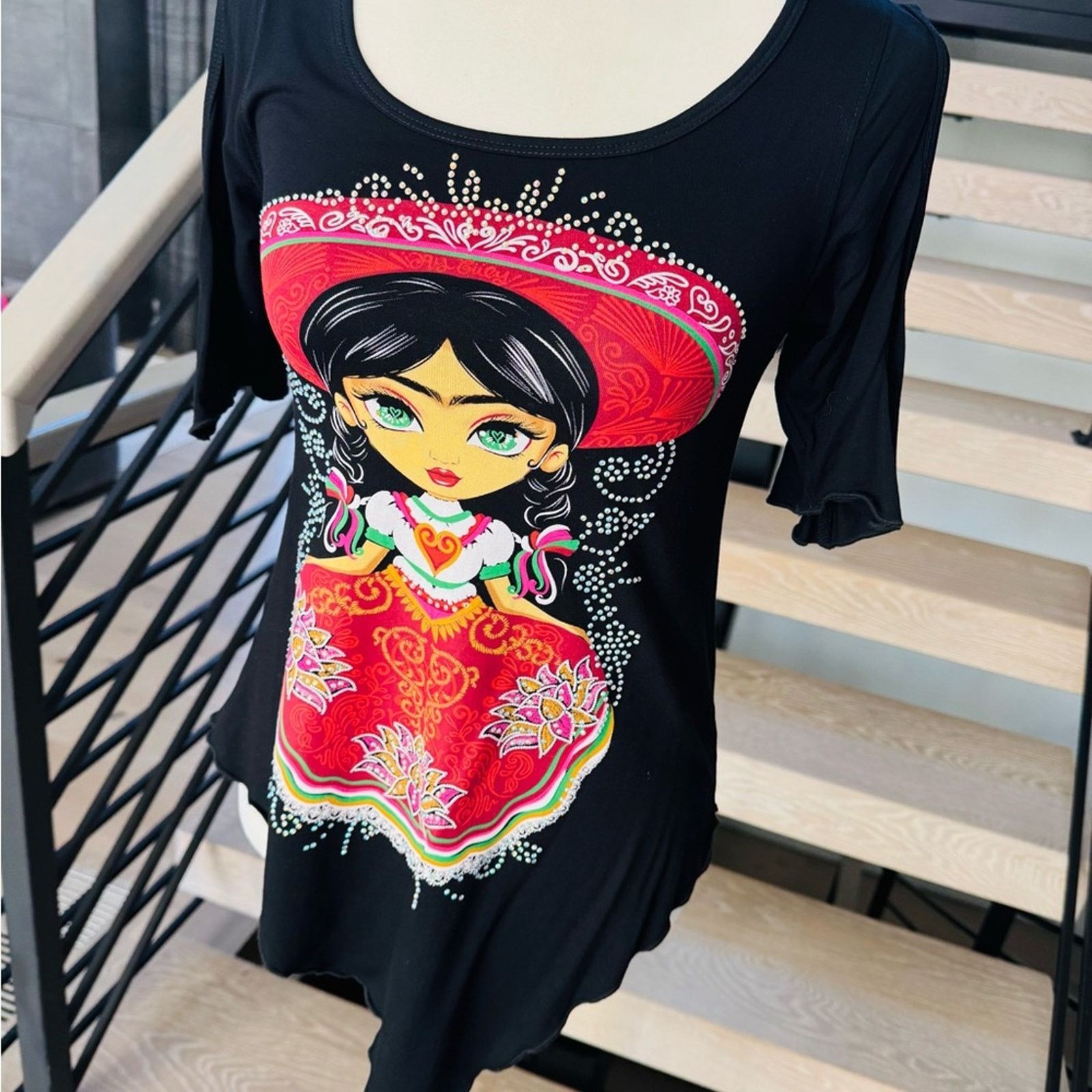 Other New Iay Guey Black Graphic Women's Top size S Size S / US 4 / IT 40 - 5 Thumbnail