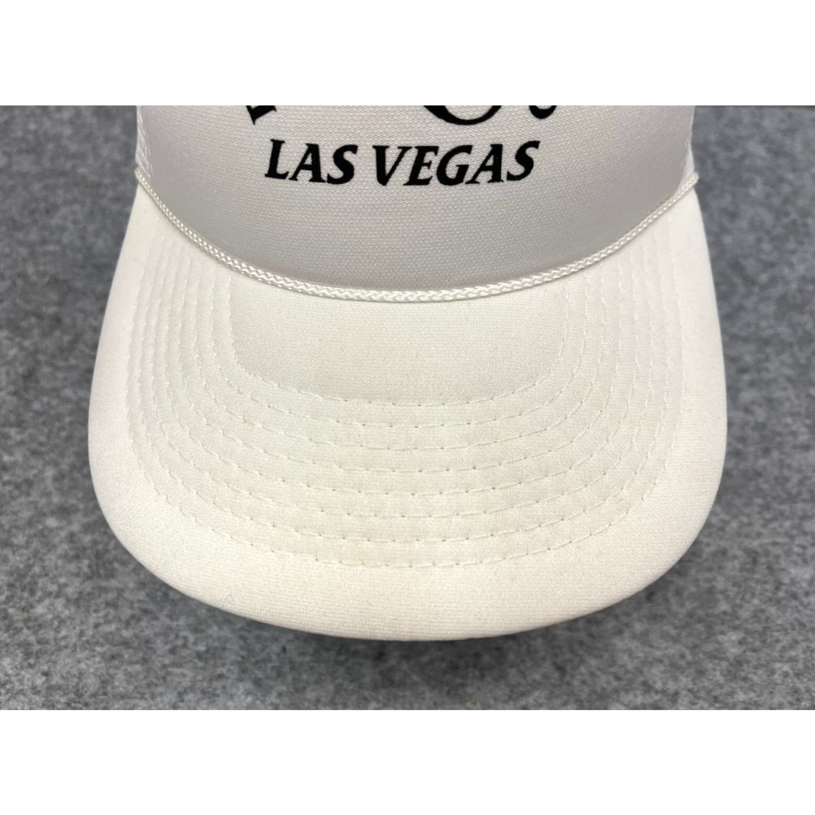 Rivieras Riviera Hotel & Casino Las Vegas Hat Cap Snap Back Adult OS White Polyester Trucker Size ONE SIZE - 3 Thumbnail