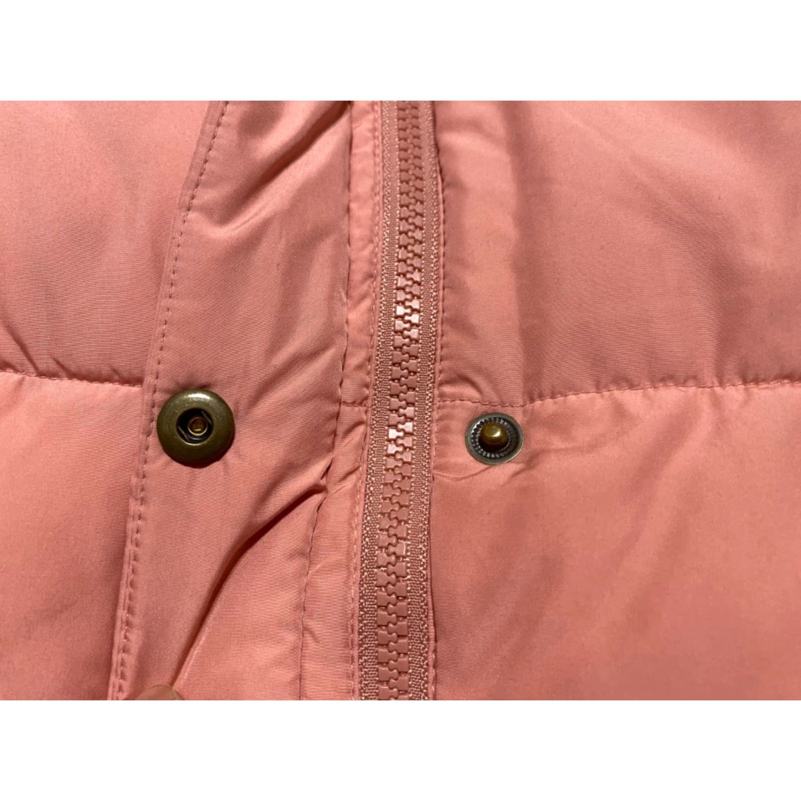 Talbots VINTAGE Talbots Womens Small Jacket Orange Snap Button Full Zip Puffer Parka Long Sleeve Size S / US 4 / IT 40 - 5 Thumbnail