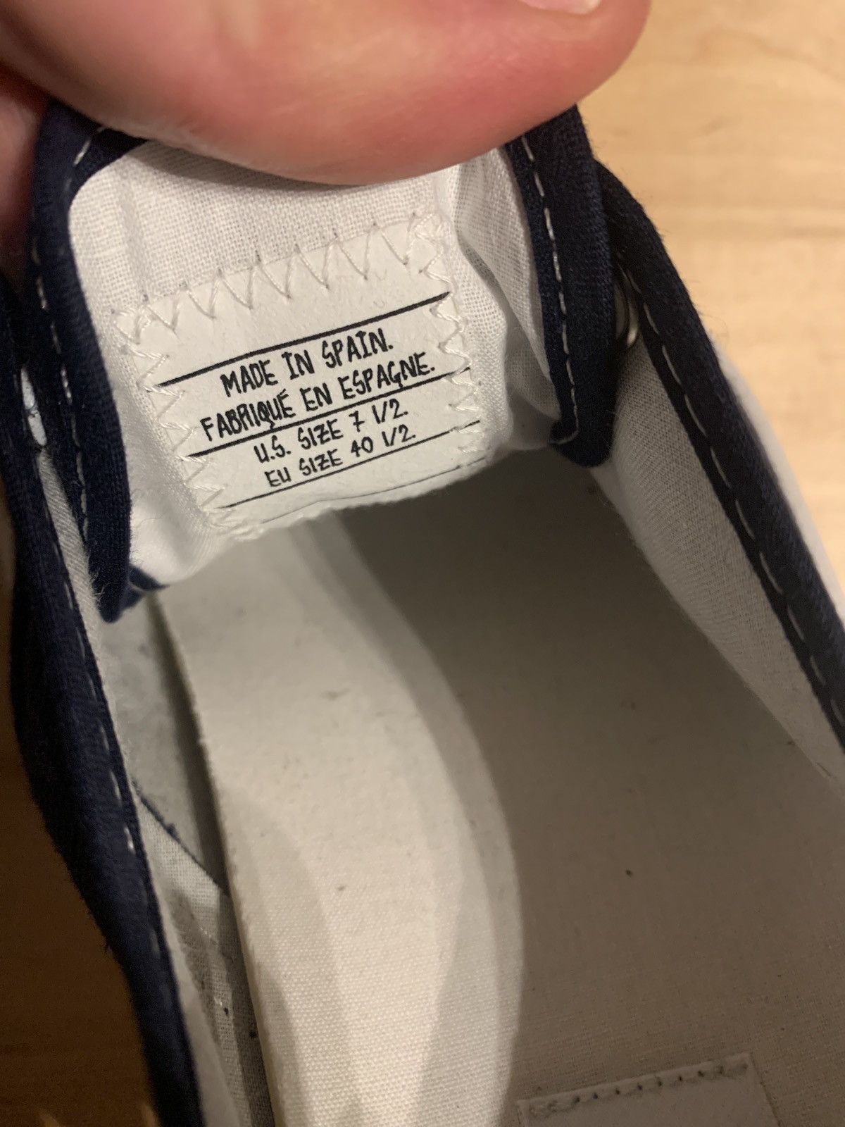 Thom Browne Thom Browne Navy Blu Canvas Sneakers Size US 10.5 / IT 40.5 - 14 Thumbnail