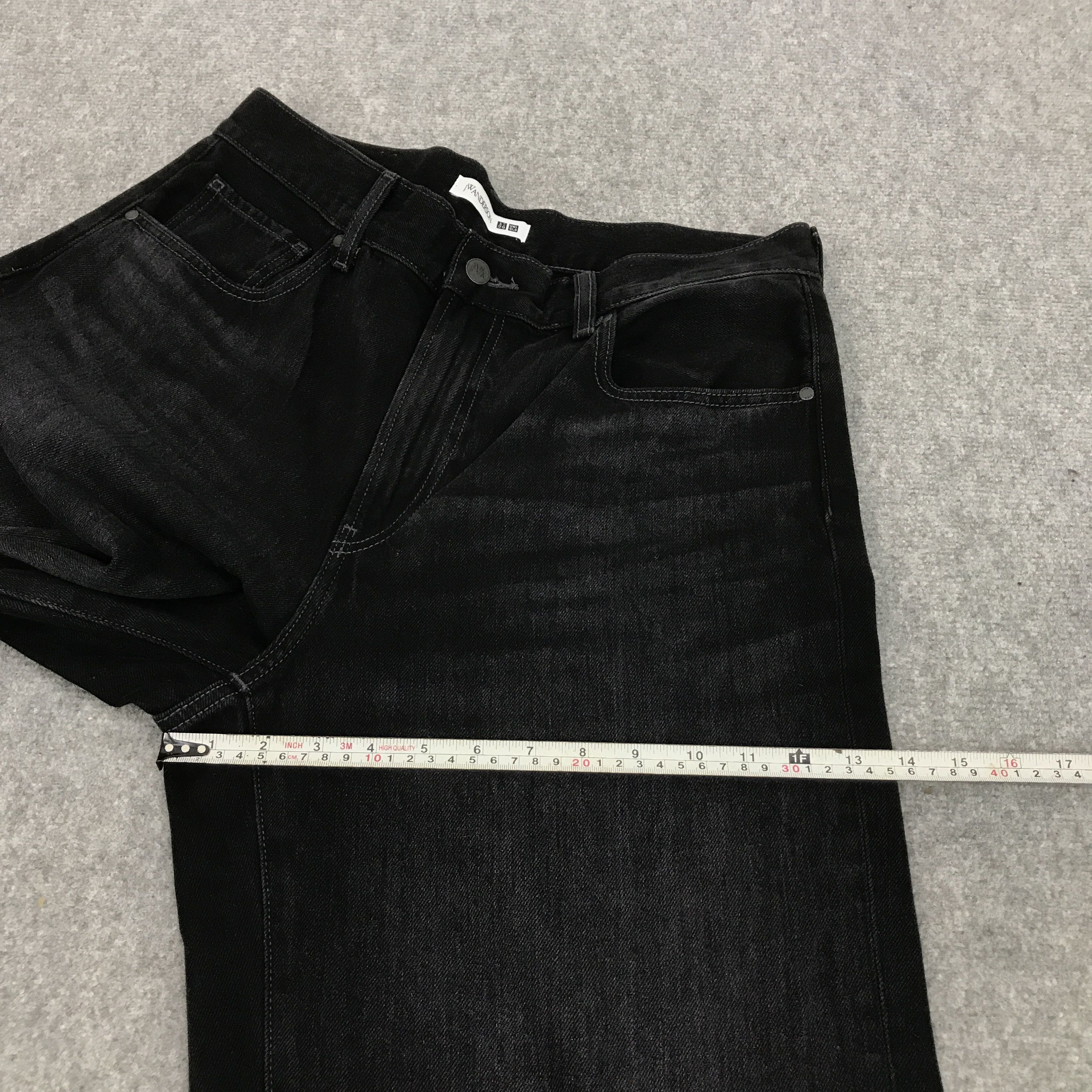 JW Anderson × Japanese Brand × Uniqlo J.W. Anderson x uniqlo baggy Black jean pants Size US 33 - 12 Thumbnail
