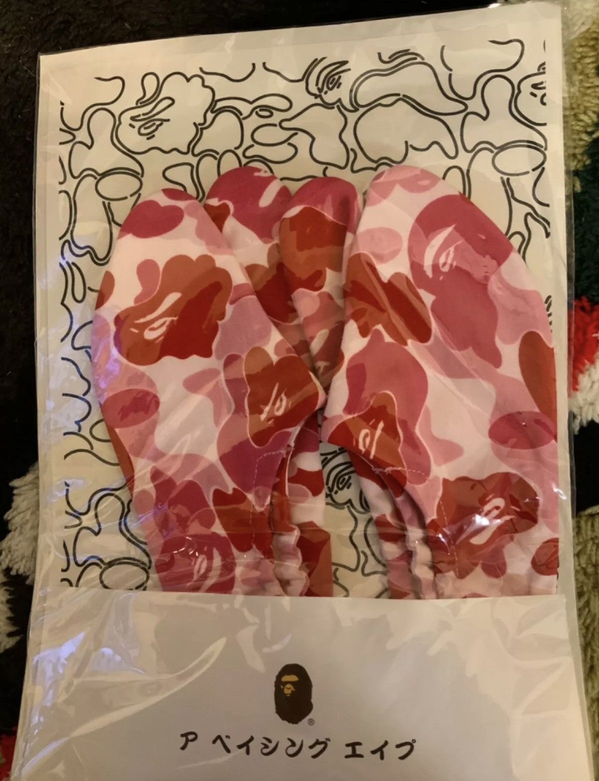 Bape BAPE ABC CAMO Pink Japanese Socks Size ONE SIZE - 2 Thumbnail