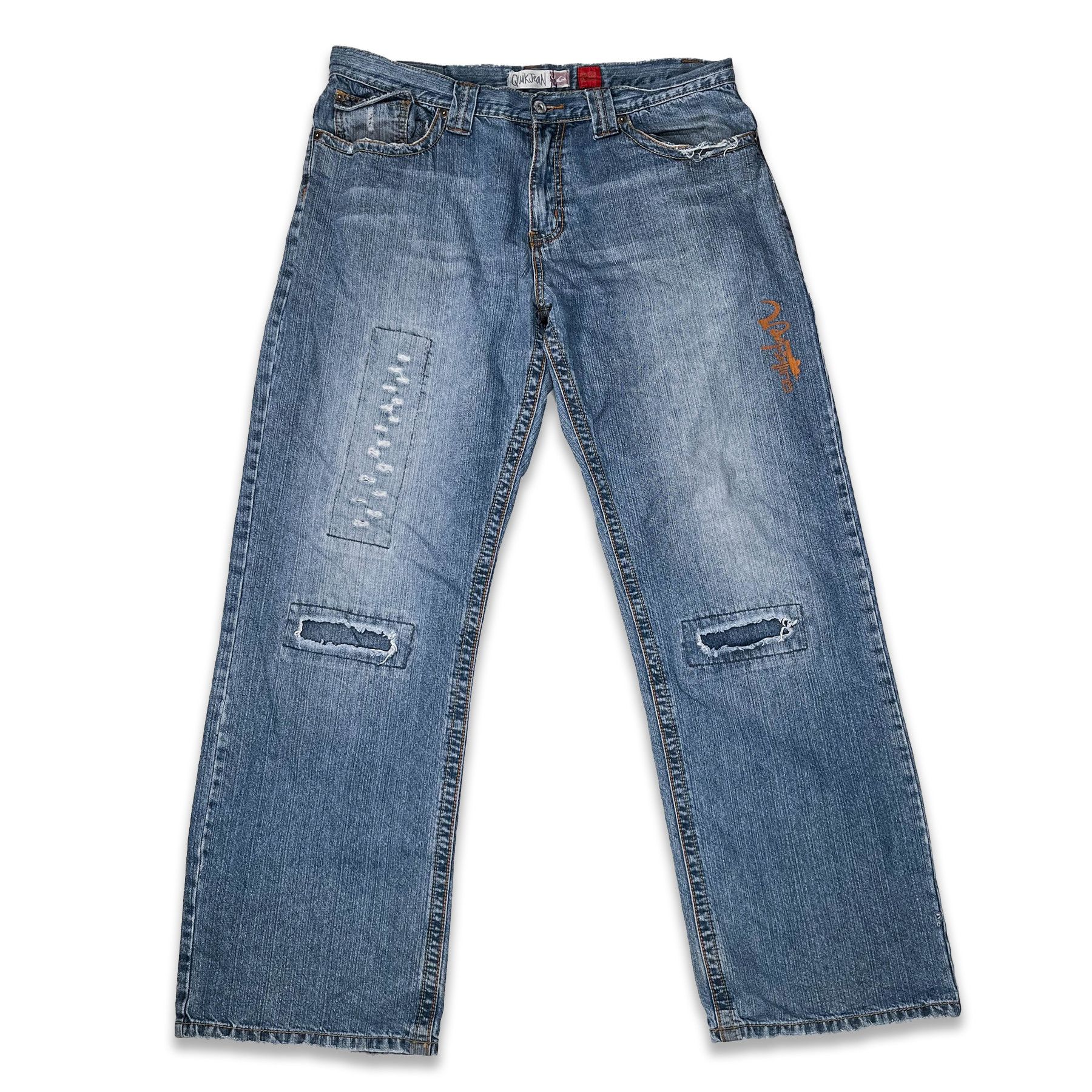Quiksilver Quiksilver Vintage Stressed Y2K Wide Leg Jeans • W38 Size US 38 / EU 54 - 2 Thumbnail
