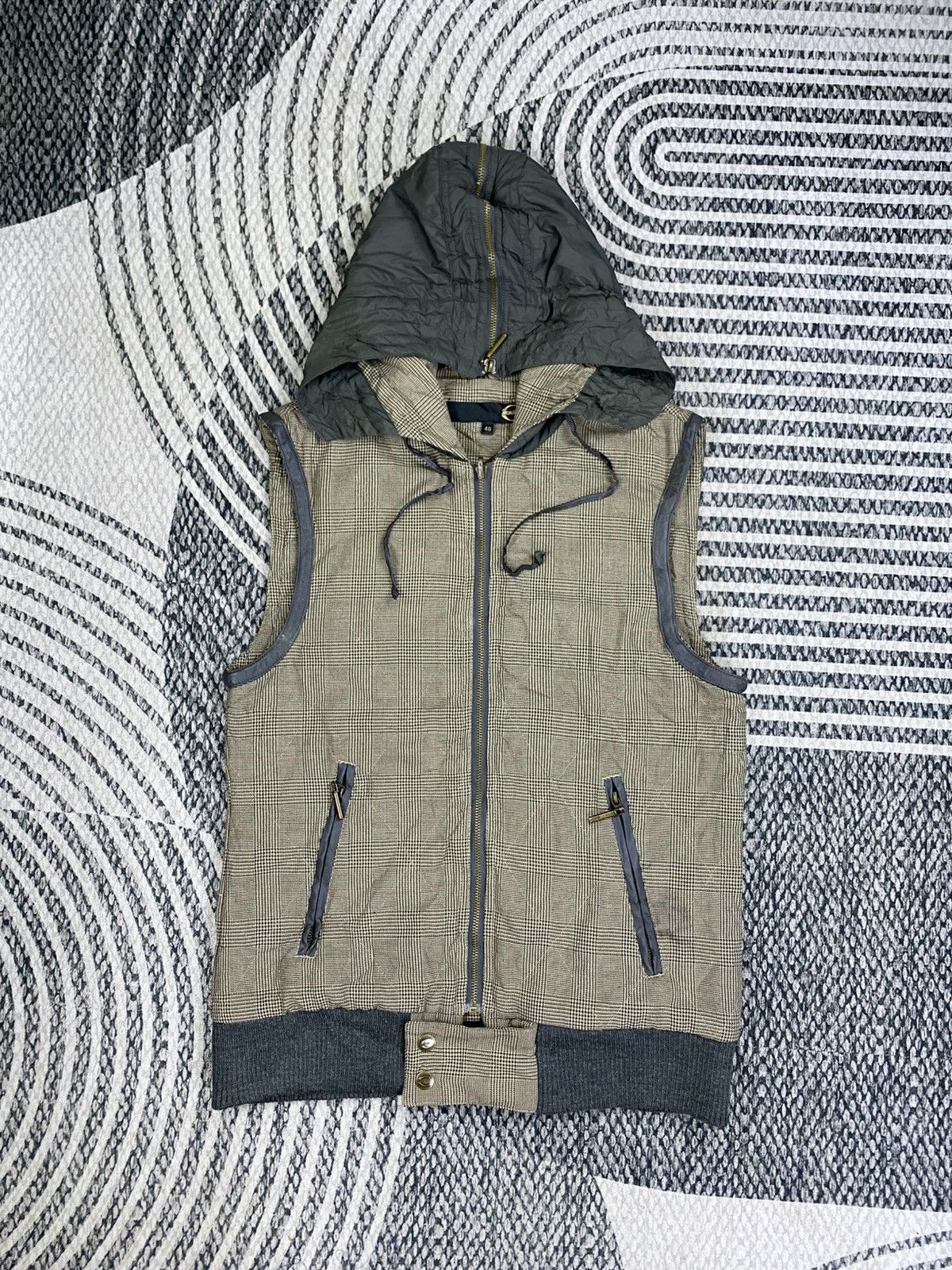 Just Cavalli Vintage Just Cavalli Hooded Checkered Zip-Up Vest Size US M / EU 48-50 / 2 - 1 Thumbnail