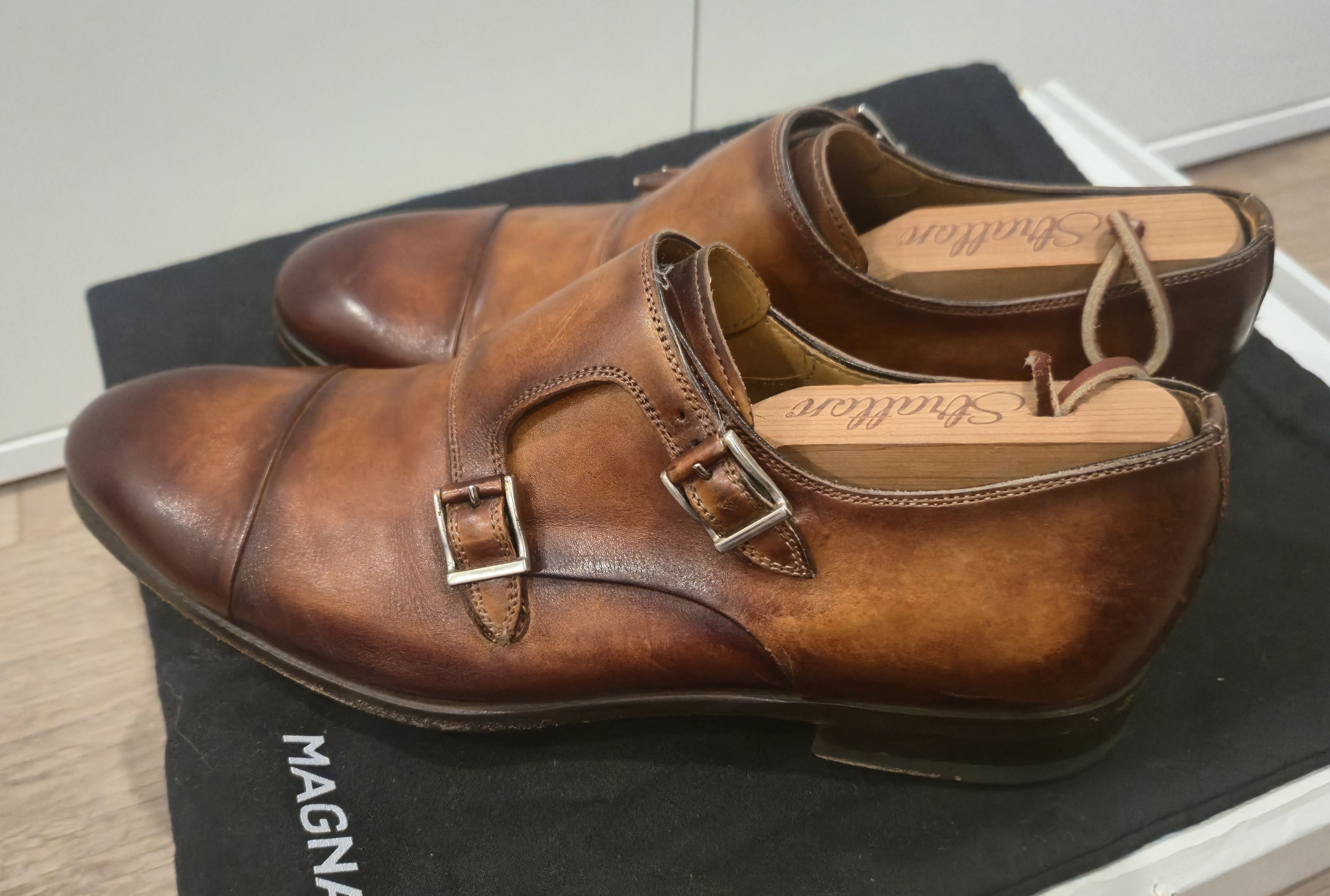 Magnanni Magnanni Brown Monkstrap Shoes Size US 7 / EU 40 - 1 Thumbnail