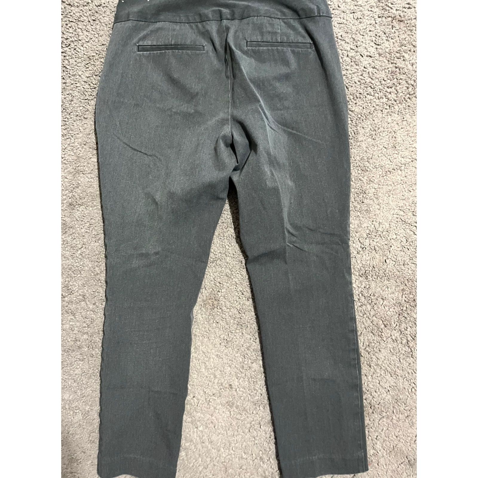 Ann Taylor VINTAGE Ann Taylor LOFT Modern Skinny Ankle Pants 12 Gray Chino Cropped Flat Front Womens Pants Size 12 Gray Spring Summer Fall Winter Size 34" / US 12 / IT 48 - 3 Thumbnail