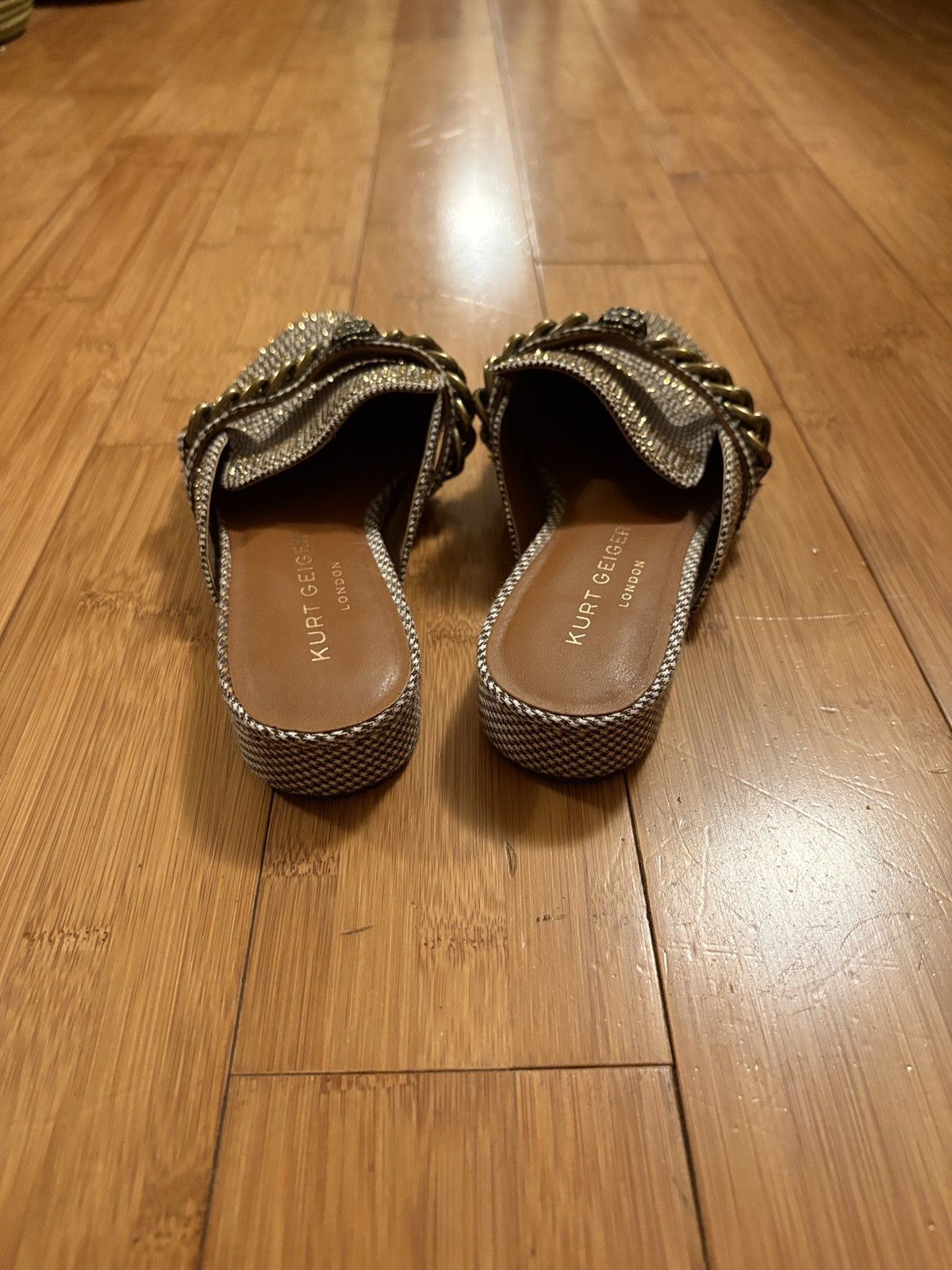 Kurt Geiger Kurt Geiger London Tweed Chain Detail Mules Size US 6 / IT 36 - 4 Thumbnail