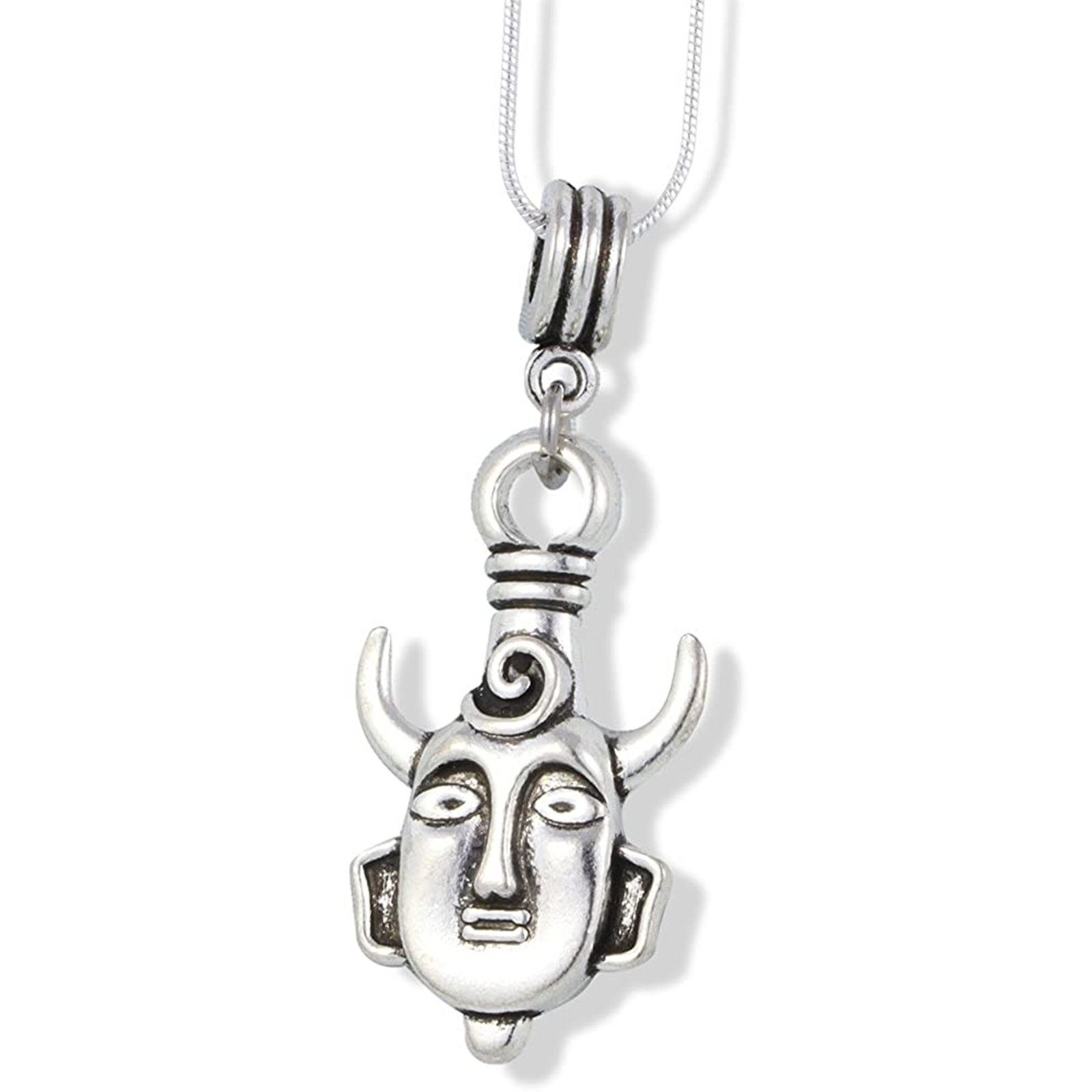 & Other Stories Tribal Mask with Horns Charm Snake Chain Necklace Size ONE SIZE - 1 Thumbnail