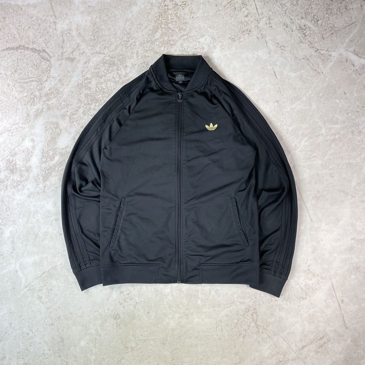 Adidas × Vintage Vintage Adidas Originals Stripe Big Logo Track Bomber Jacket Size US M / EU 48-50 / 2 - 2 Thumbnail