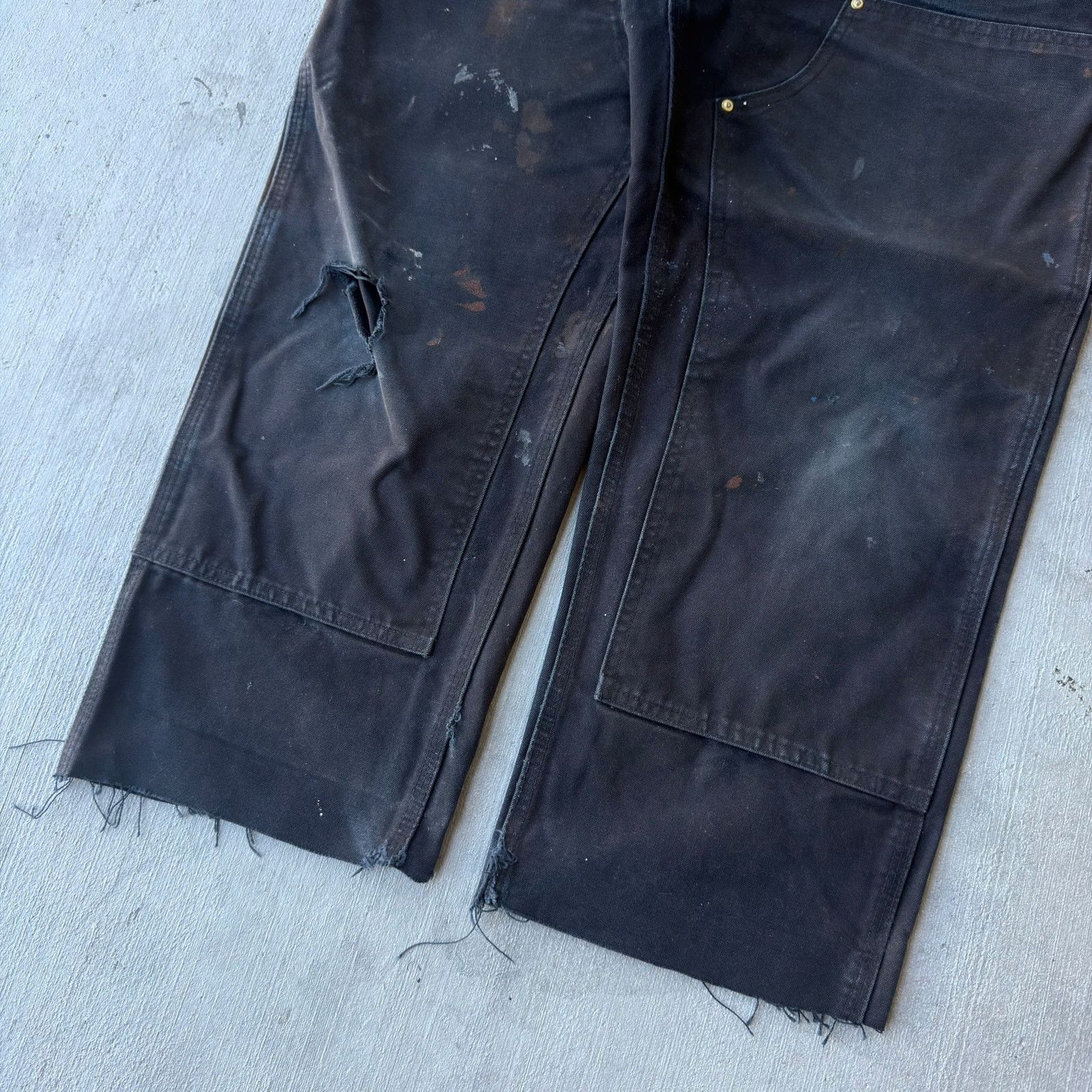 Carhartt × Vintage Carhartt black double knee work wear carpenter pants Size US 35 - 3 Thumbnail