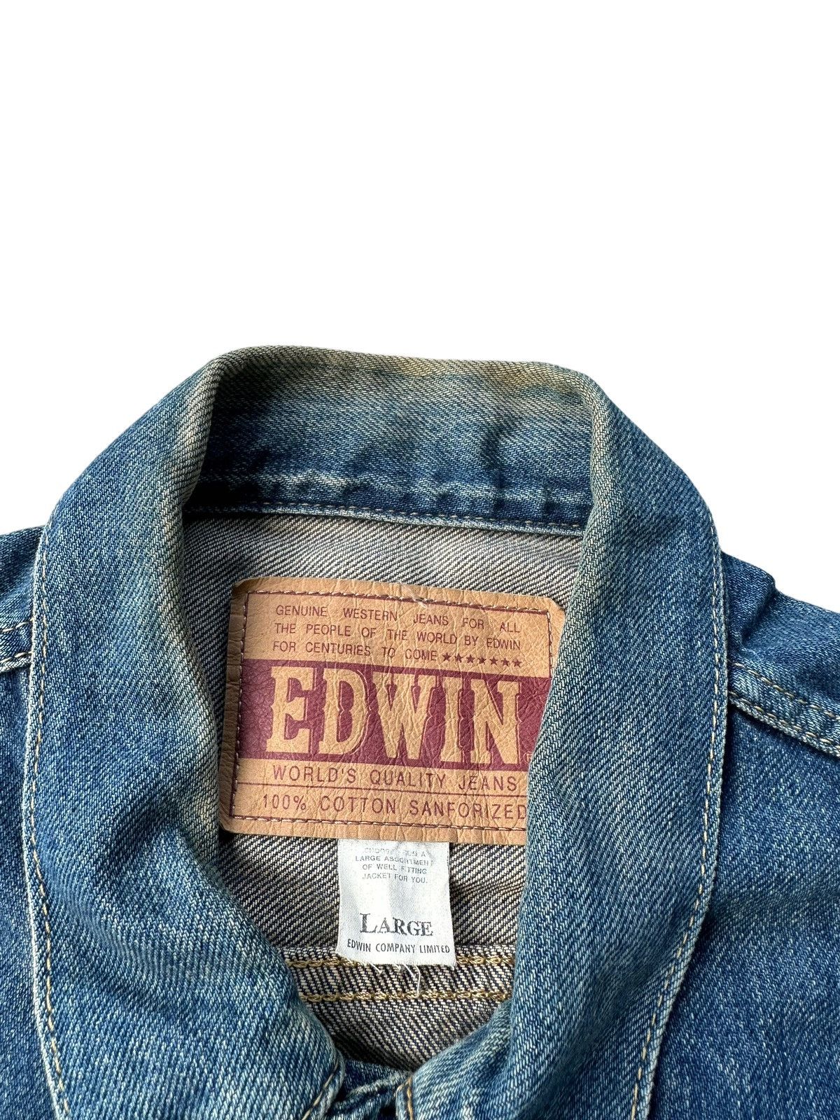 Edwin Vintage Edwin trucker denim jacket Size US L / EU 52-54 / 3 - 3 Thumbnail