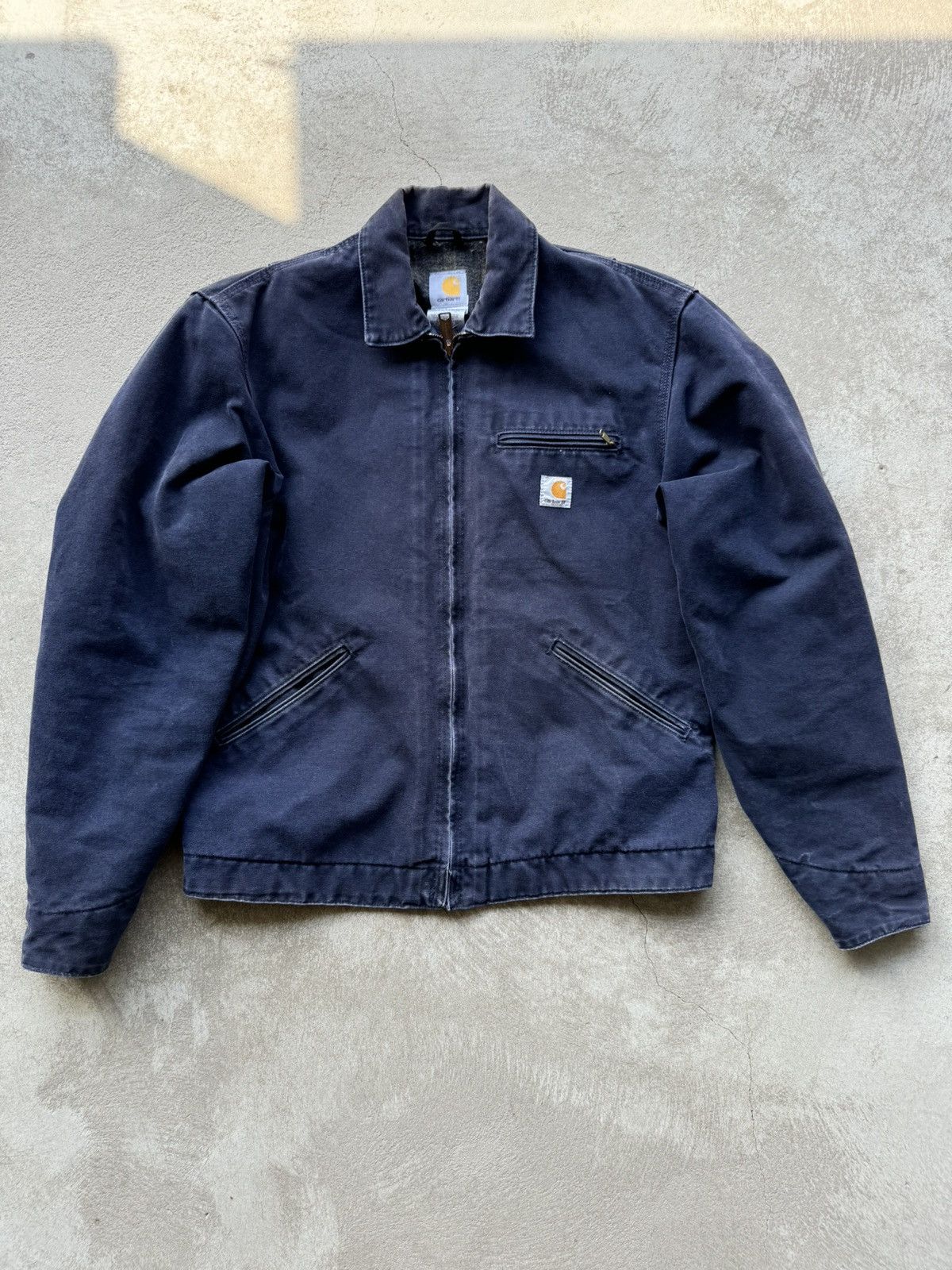 image of Carhartt Detroit Insulated Workwear Jacket in Navy, Men's (Size Medium)