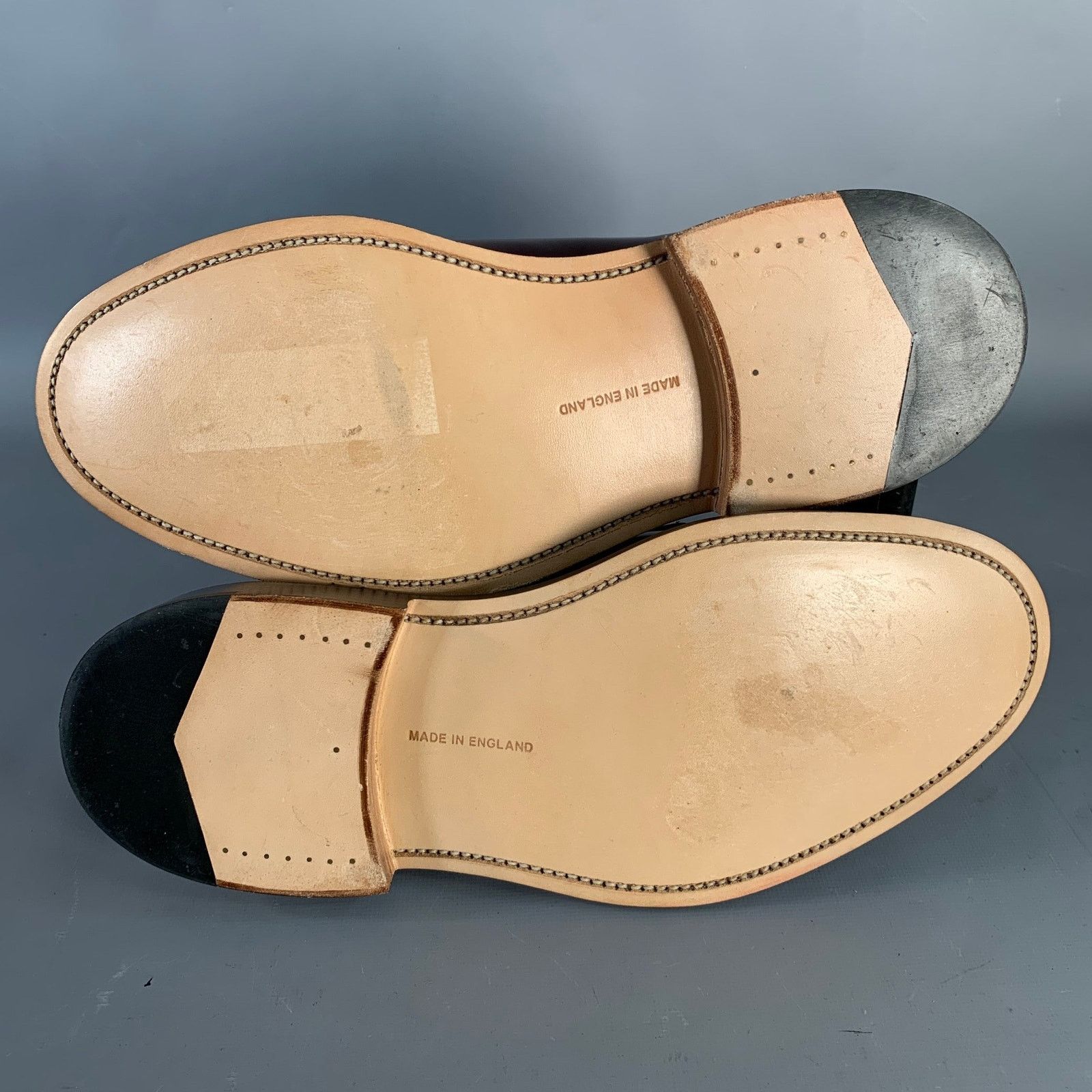 Tricker's TRICKER'S LONDON Bookbinder Leather Derby Lace-Up Shoes Size US 8 / EU 41 - 6 Thumbnail
