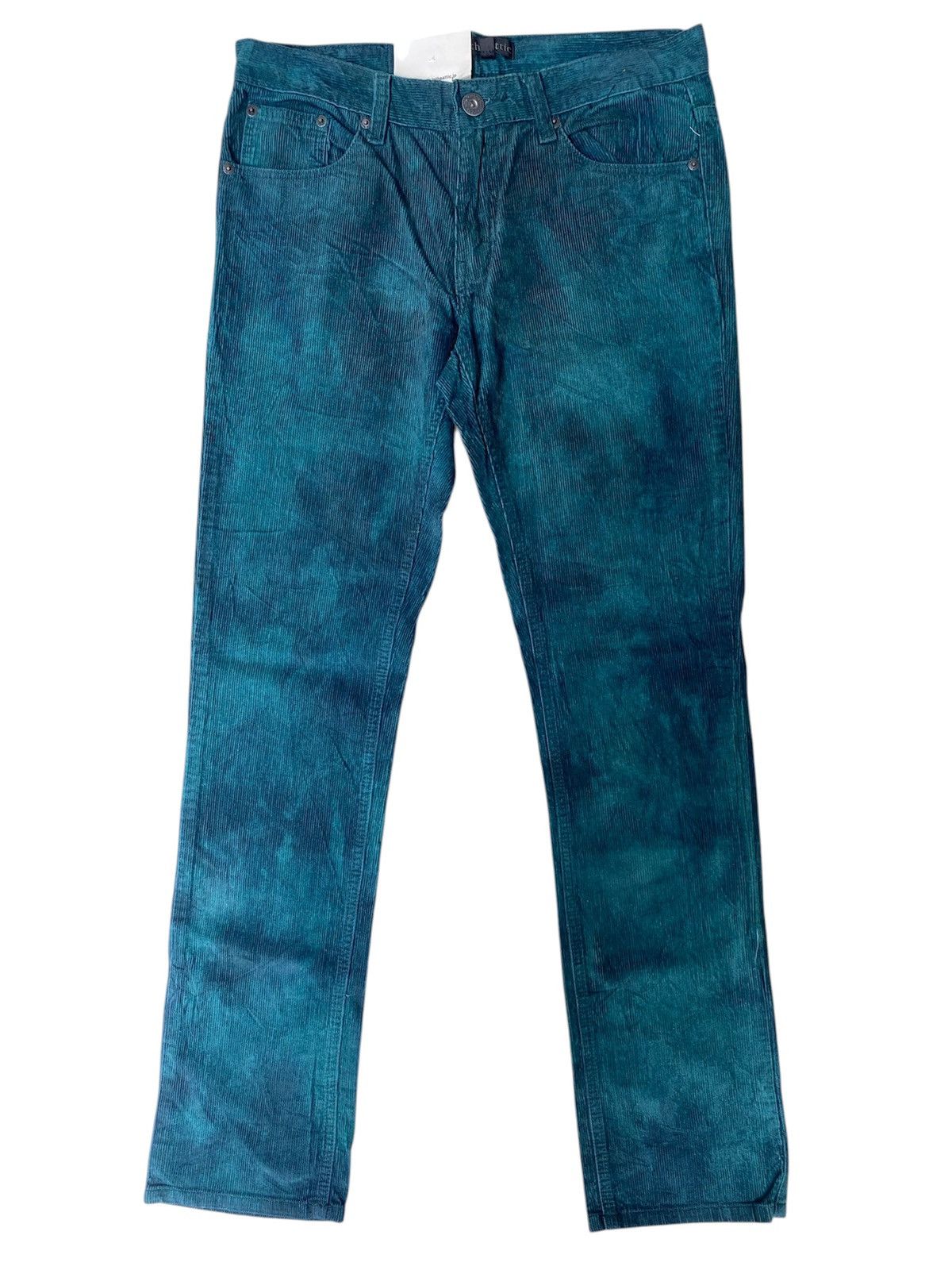 In The Attic In The Attic Teal Corduroy Jeans Washed Gothic Size US 31 - 1 Thumbnail