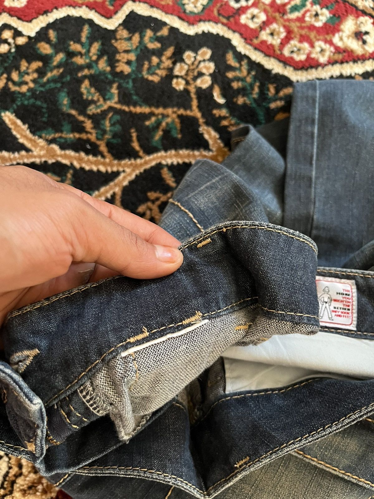 If Six Was Nine × Japanese Brand × KMRii Y2K Rifle Ultility Flared Jeans Size 33" - 9 Thumbnail
