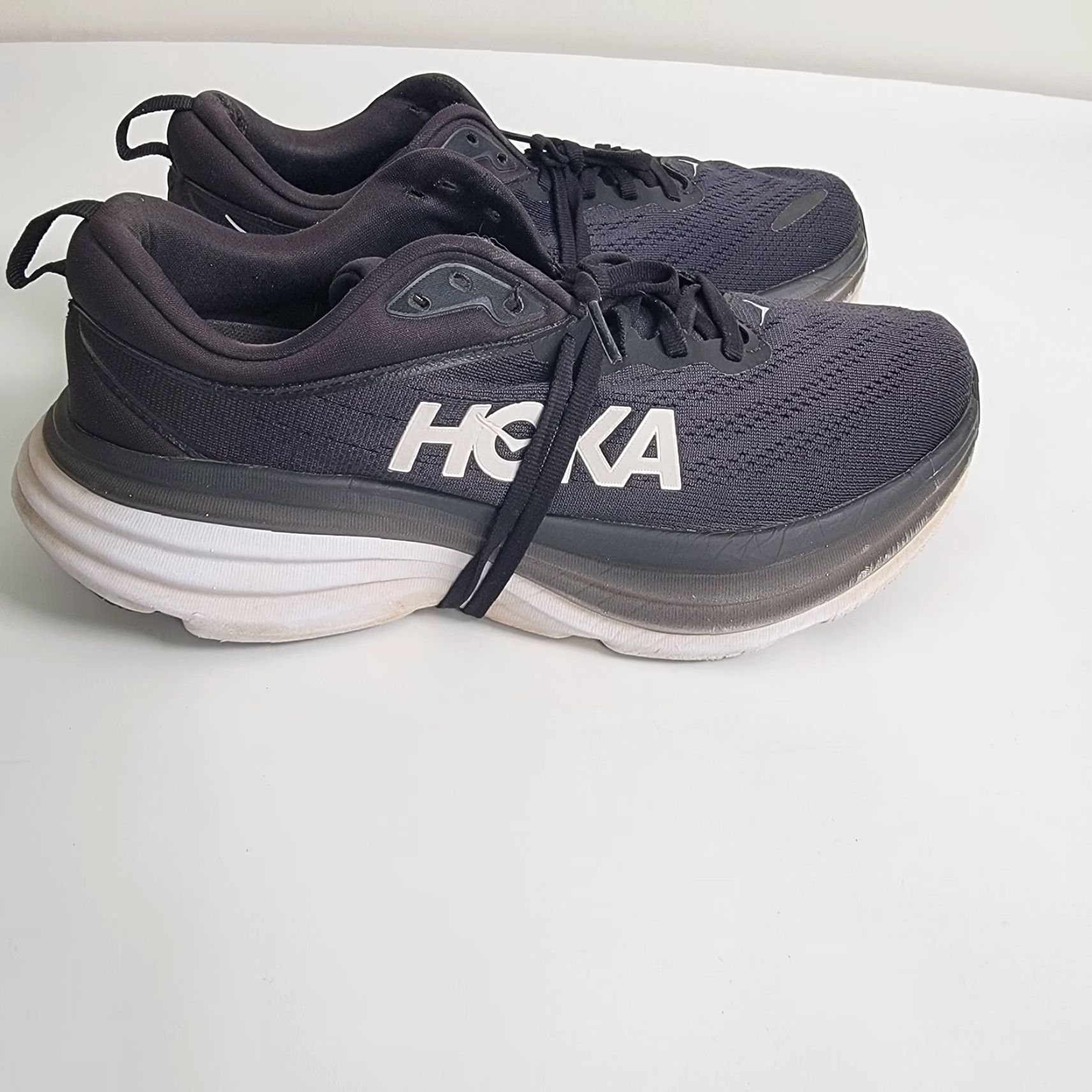 Vintage Hoka One One Bondi 8 Men Running Sneakers Black White US9.5/UK8 EU42 Size 9.5 Black White Mens Shoes Bondi 8 Size US 8 / EU 41 - 4 Thumbnail