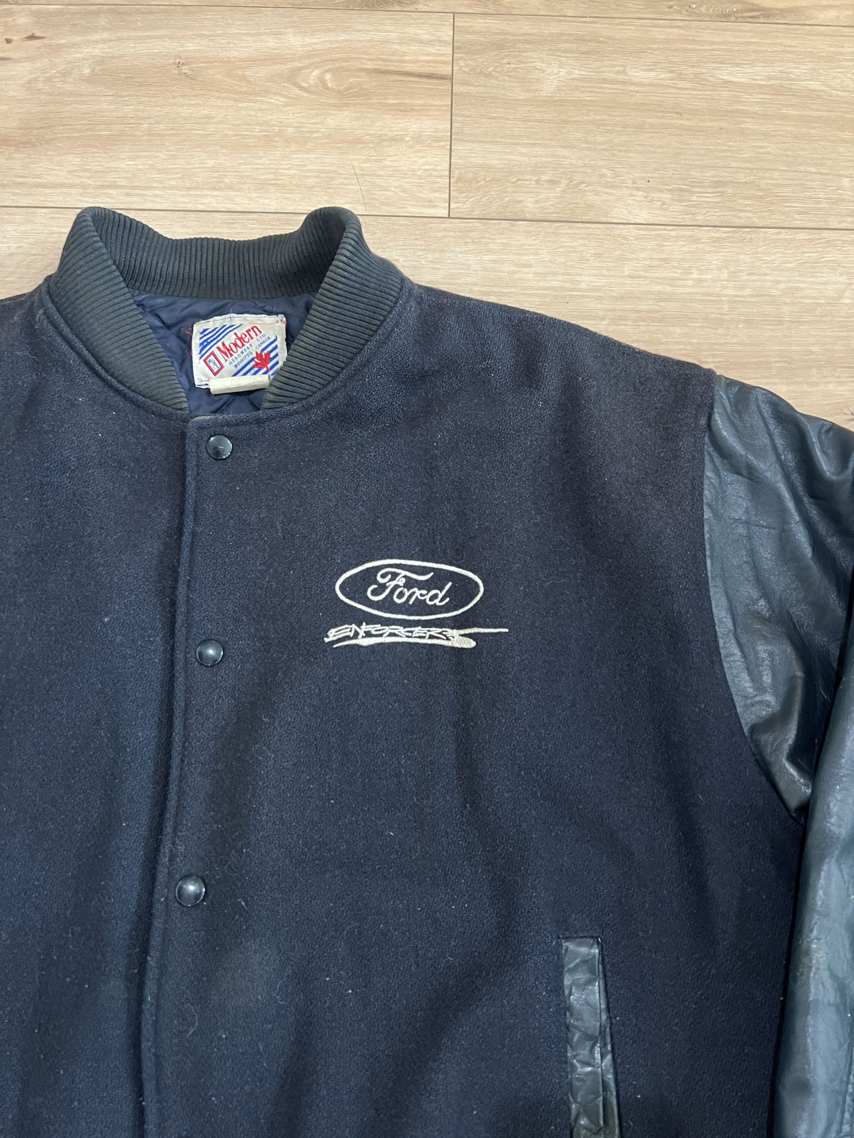 Ford Vintage Ford Explorer Navy Blue Padded Varsity Jacket Size US XL / EU 56 / 4 - 2 Thumbnail