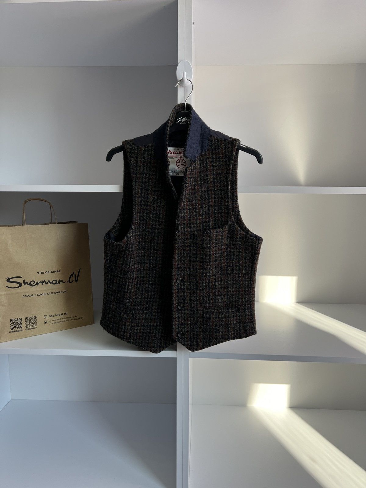 Harris Tweed × Vintage Vintage Harris Tweed Wool old money style vest Size US M / EU 48-50 / 2 - 3 Thumbnail