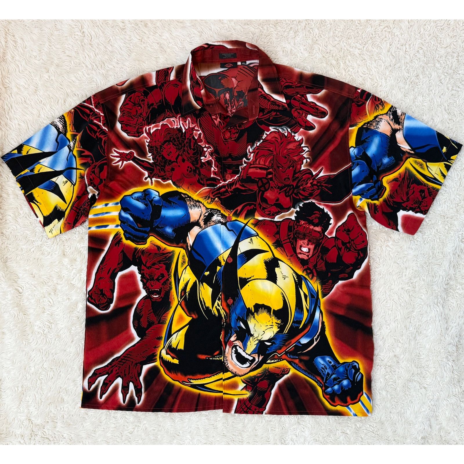 Marvel Comics Y2K Marvel X-Men Wolverine All Over Print Button Up size XL Size US XL / EU 56 / 4 - 1 Thumbnail