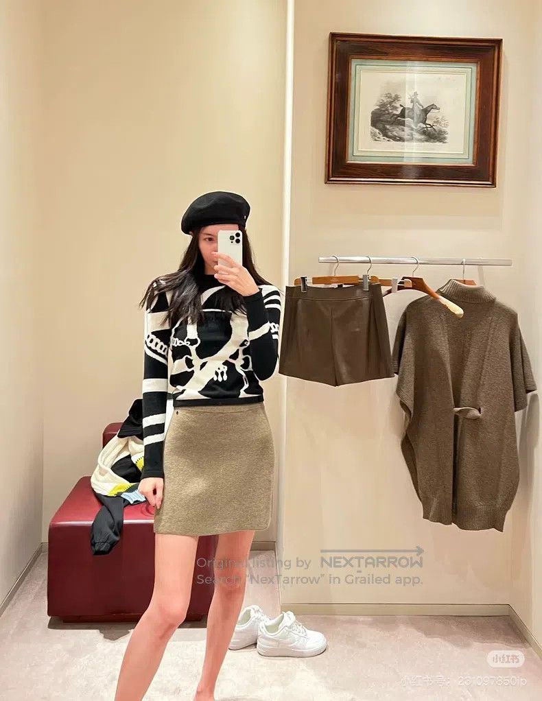Hermes Hermes Cashmere Knit Skirt Size 25" / US 0 / IT 36 - 6 Thumbnail