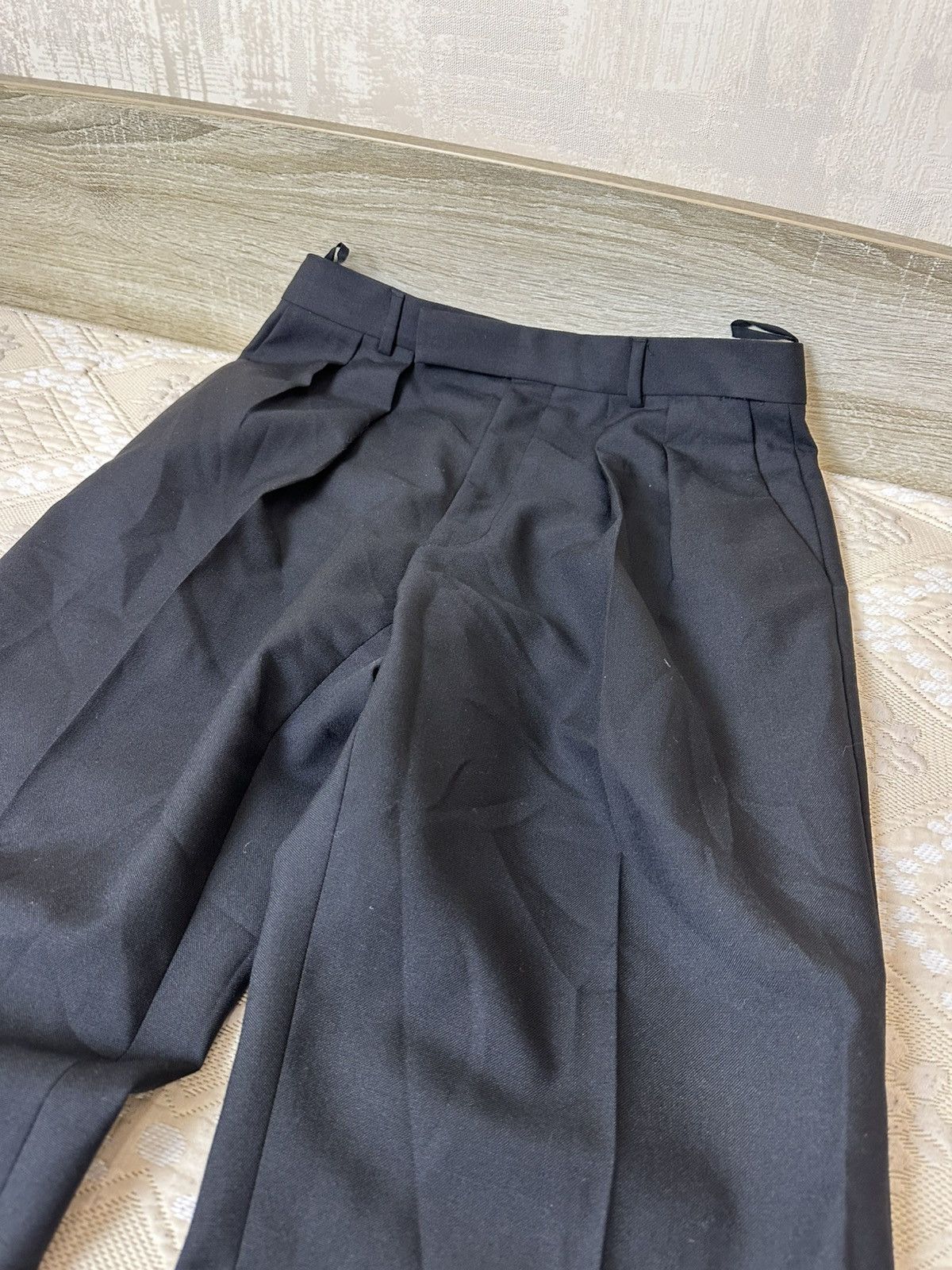 Celine 🔥 Celine Paris Black Mohair Wool Trousers 48 IT Pants Men Size 48R - 4 Thumbnail