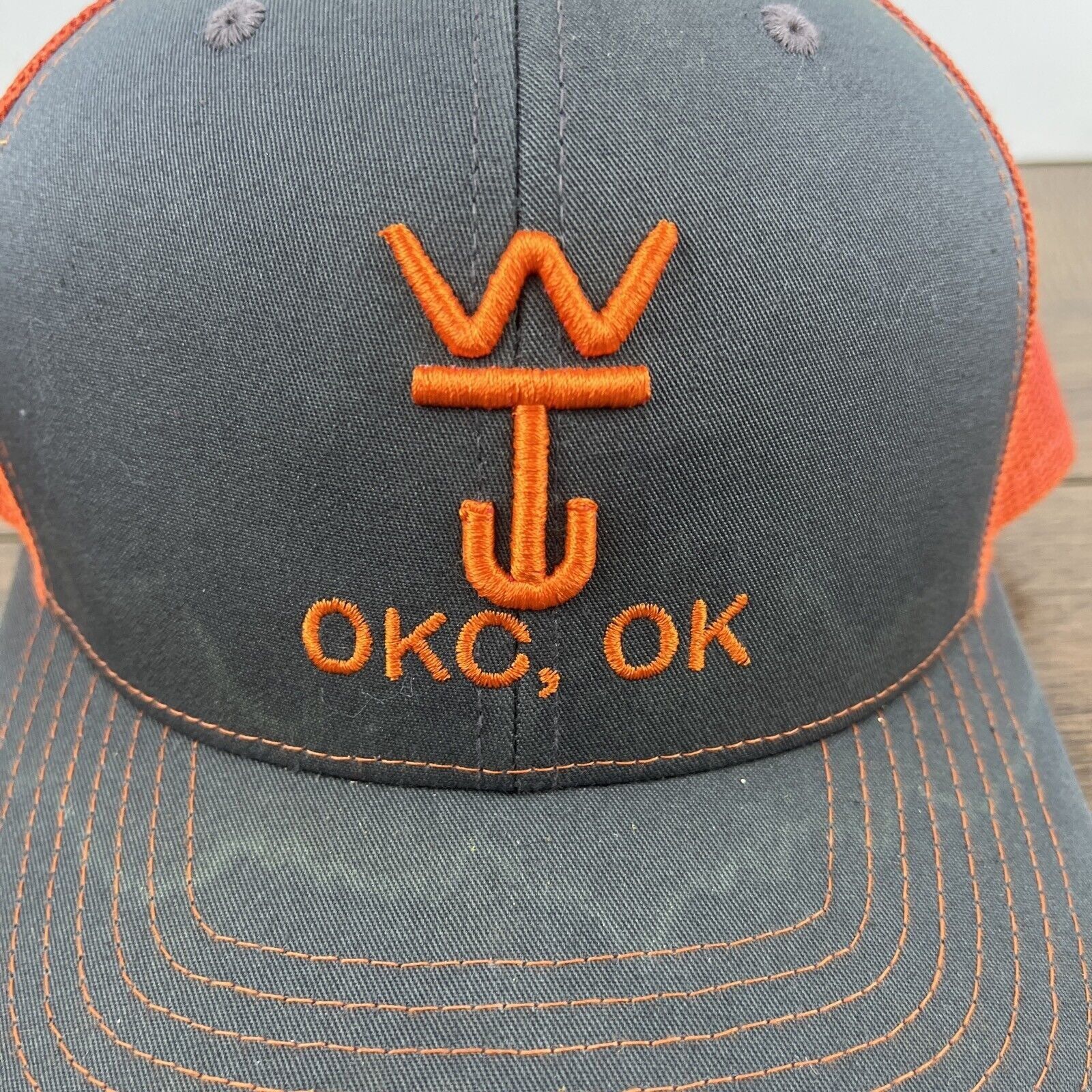 Other WT OKC Hat Oklahoma City Gray Adjustable Hat Adjustable Snap Size ONE SIZE - 7 Thumbnail