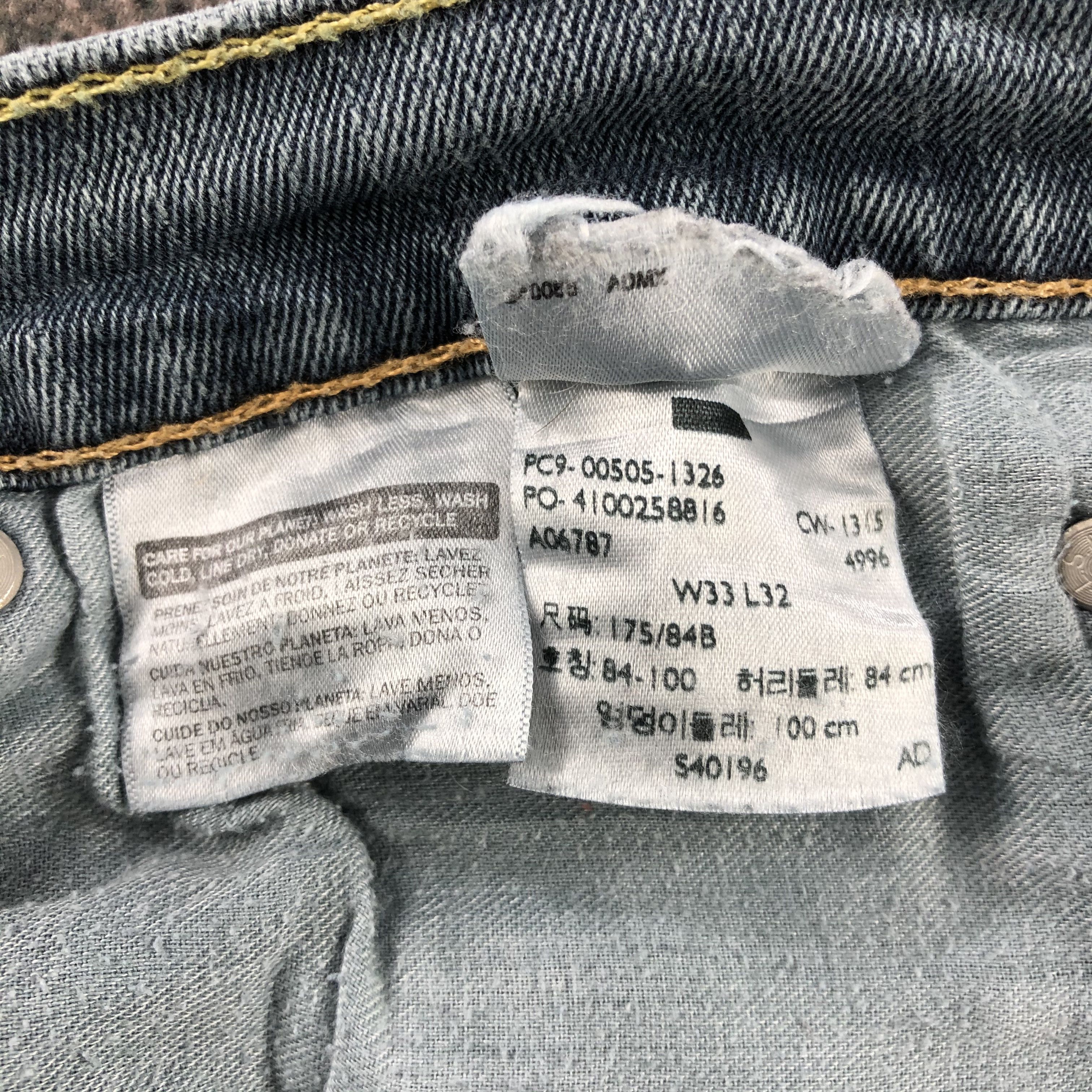 Levi's Vintage Levi's 505 Jeans Released Hem Denim KJ781 Size US 34 / EU 50 - 13 Thumbnail