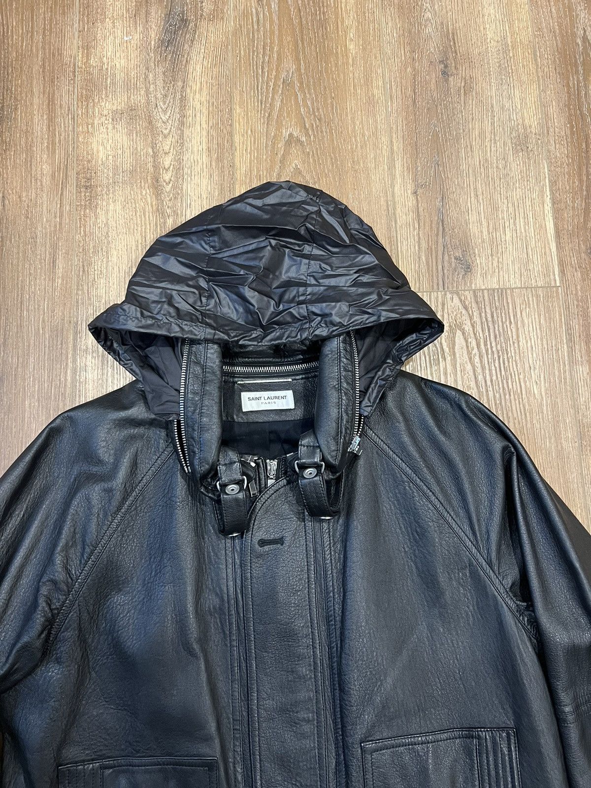 Saint Laurent Paris Lamb Skin Bomber Jacket Size US L / EU 52-54 / 3 - 5 Thumbnail