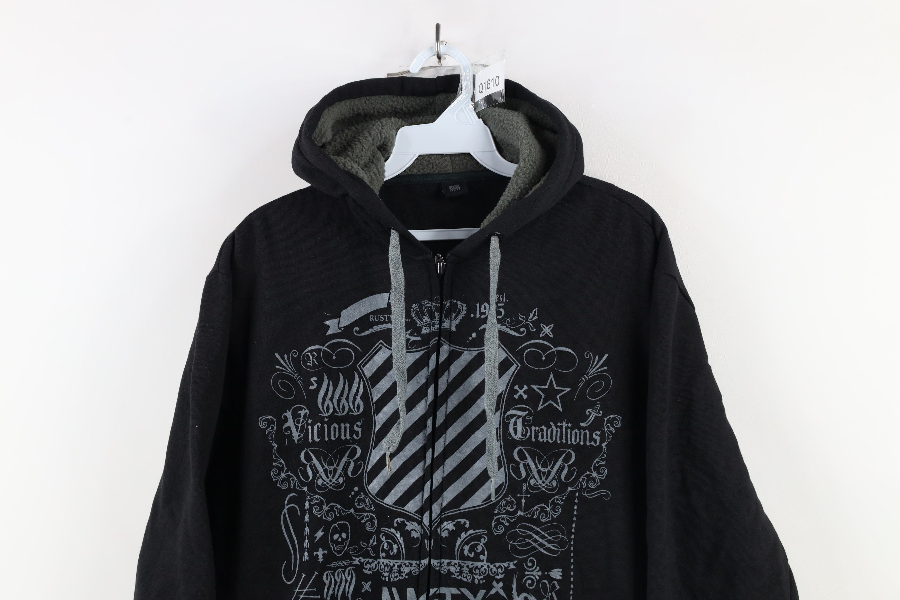 Rusty × Vintage Vintage Y2K Rusty Surfing Tribal Skull MMA Full Zip Hoodie Size US S / EU 44-46 / 1 - 2 Thumbnail