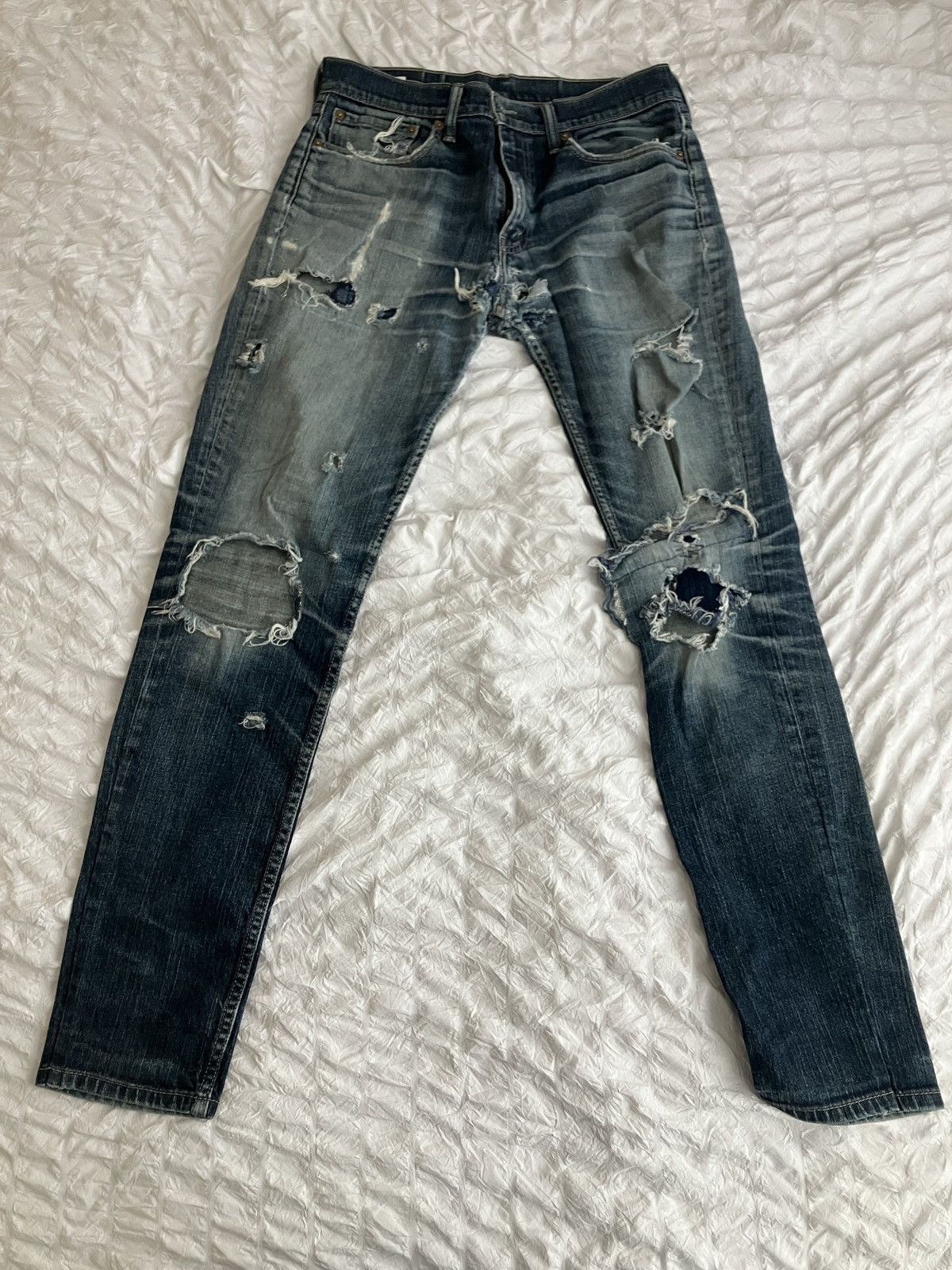 Levi's × Vintage THRASHED skinny Levi’s 511 34x32” Size US 34 / EU 50 - 1 Thumbnail