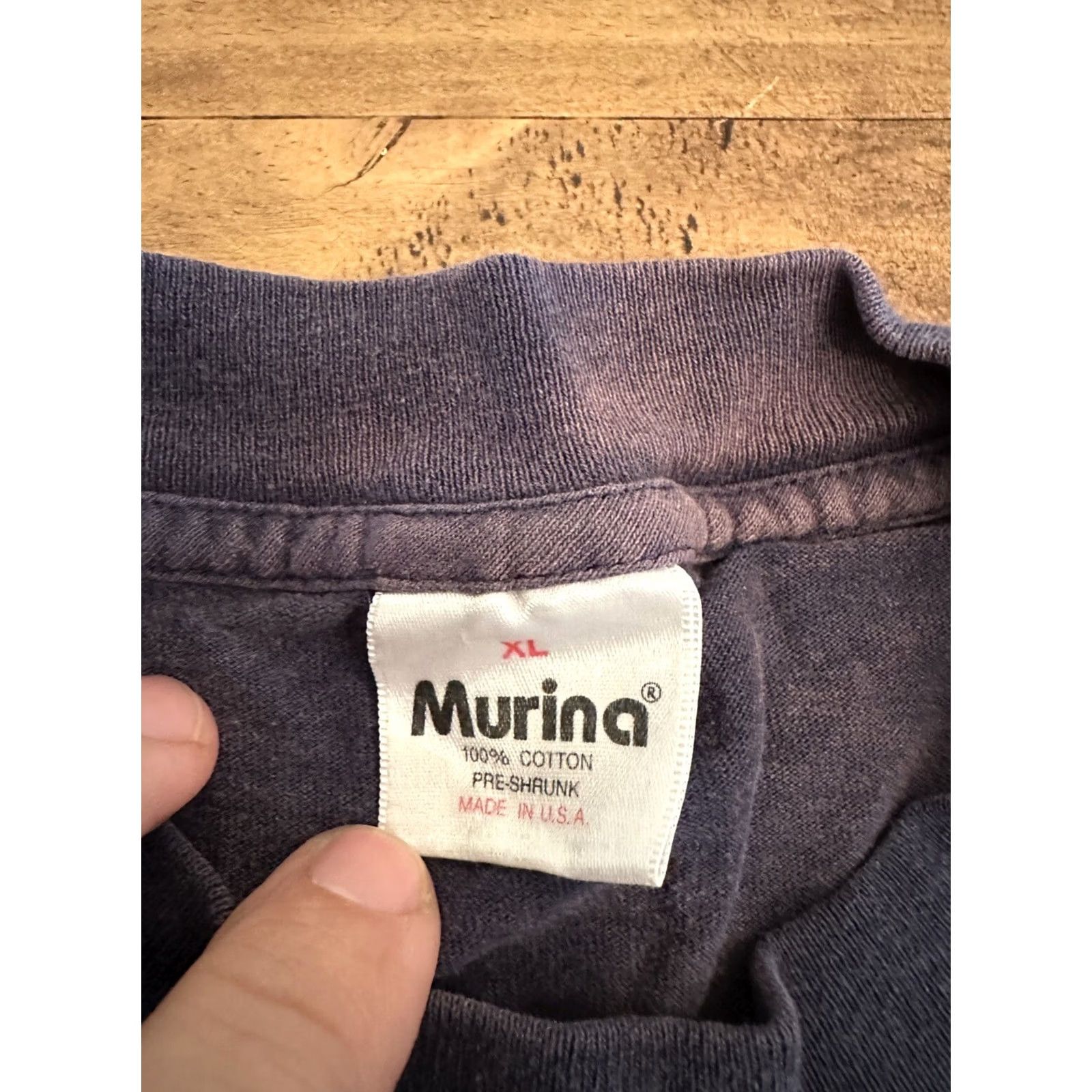 Vintage VINTAGE Arizona Embroidered Destination Single Stitch T-Shirt XL Distressed Sun Fade Murina Blue 1990s Mens Womens Boys Girls Shirt Size US XL / EU 56 / 4 - 4 Thumbnail