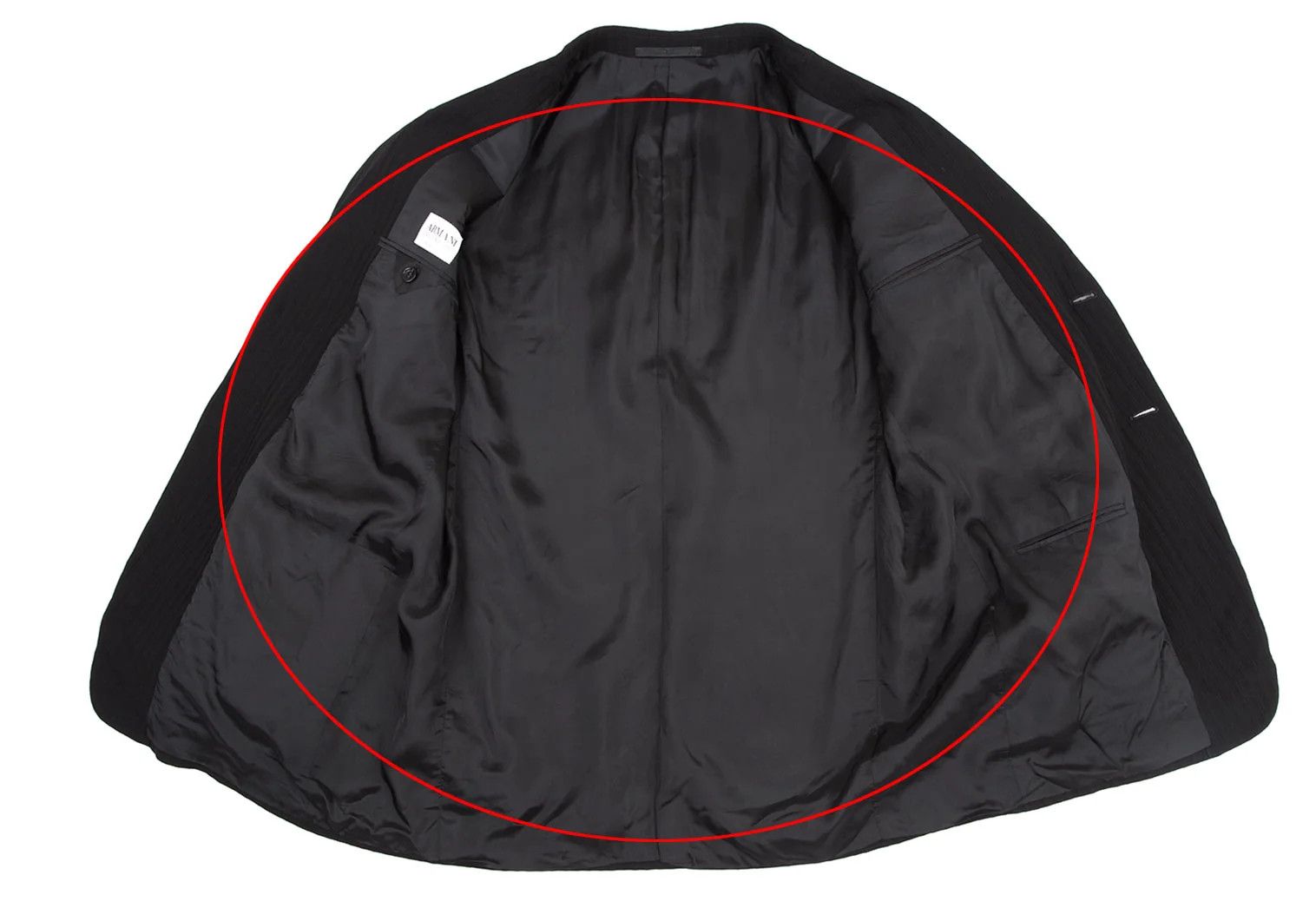Armani Collezioni Shadow Stripe 2-Button Jacket in Black Size 52R Size US XXS / EU 40 - 12 Thumbnail