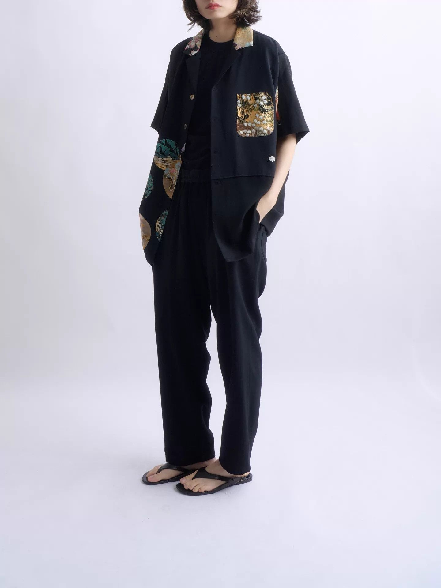Aviva Jifei Xue Aviva Jifei Xue Antique Kimono Silk Patchwork Shirt Size US L / EU 52-54 / 3 - 3 Thumbnail