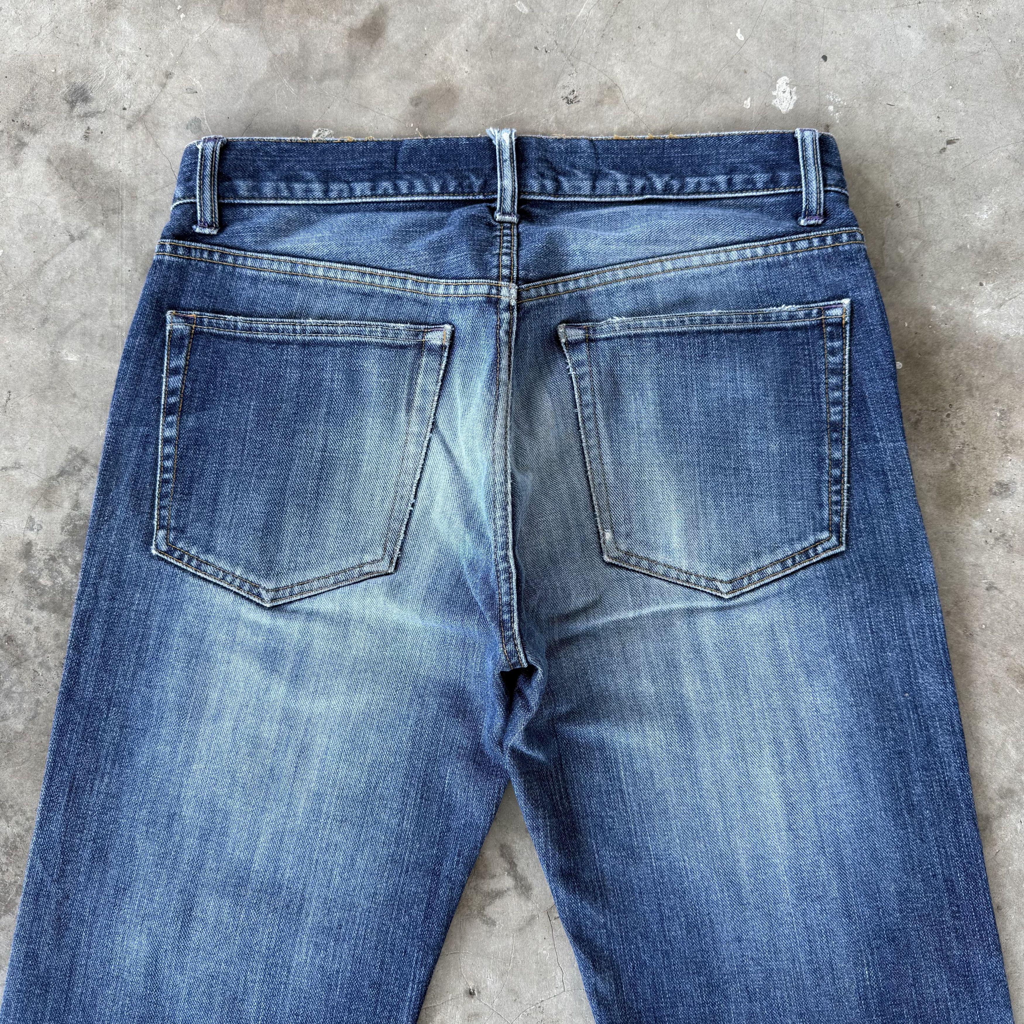 Japanese Brand W32x30.5 Takeo Kikuchi Button Fly Faded Mud Washer Denim Size US 32 / EU 48 - 10 Thumbnail