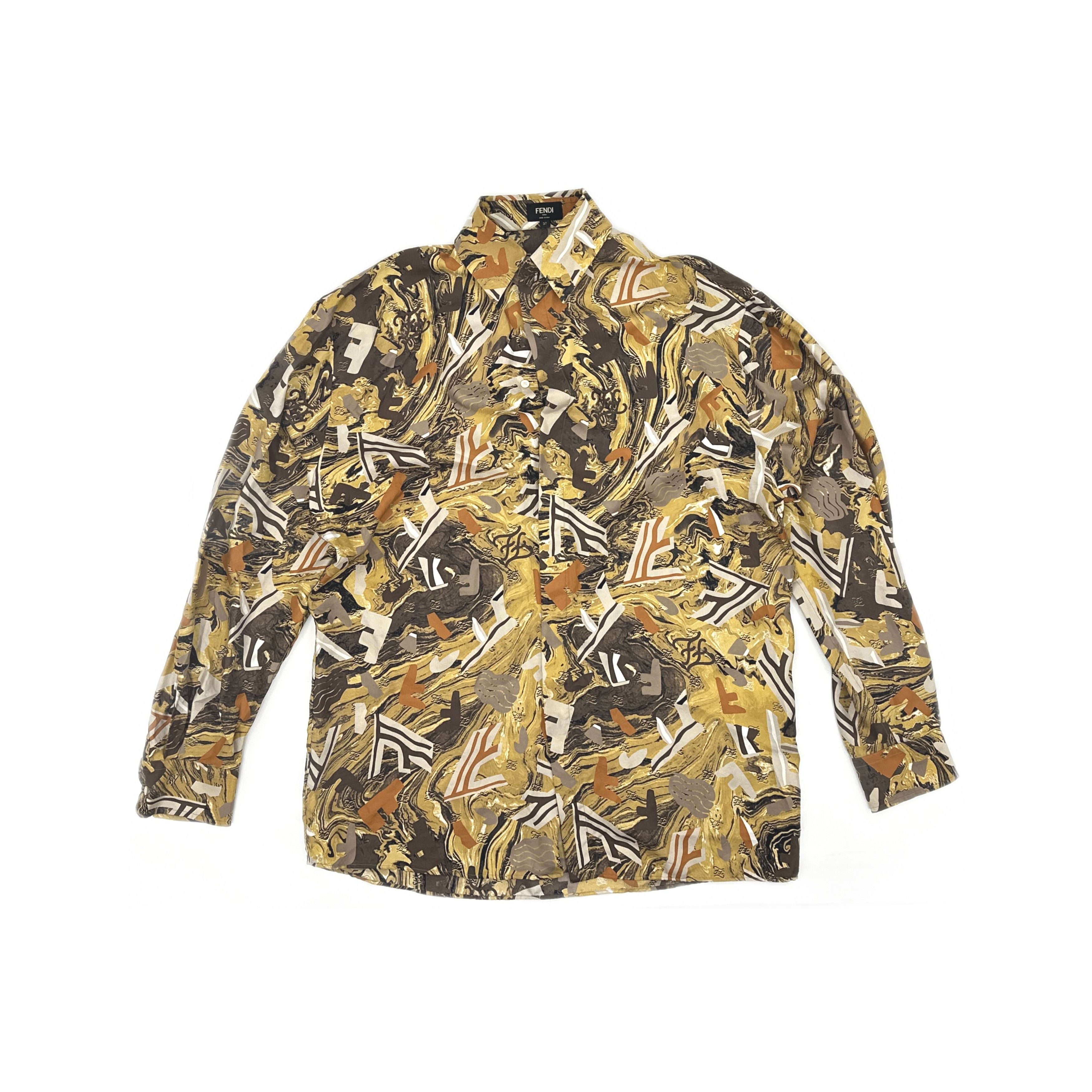 Fendi Fendi Abstract Print Silk Shirt Size S Size US S / EU 44-46 / 1 - 1 Thumbnail