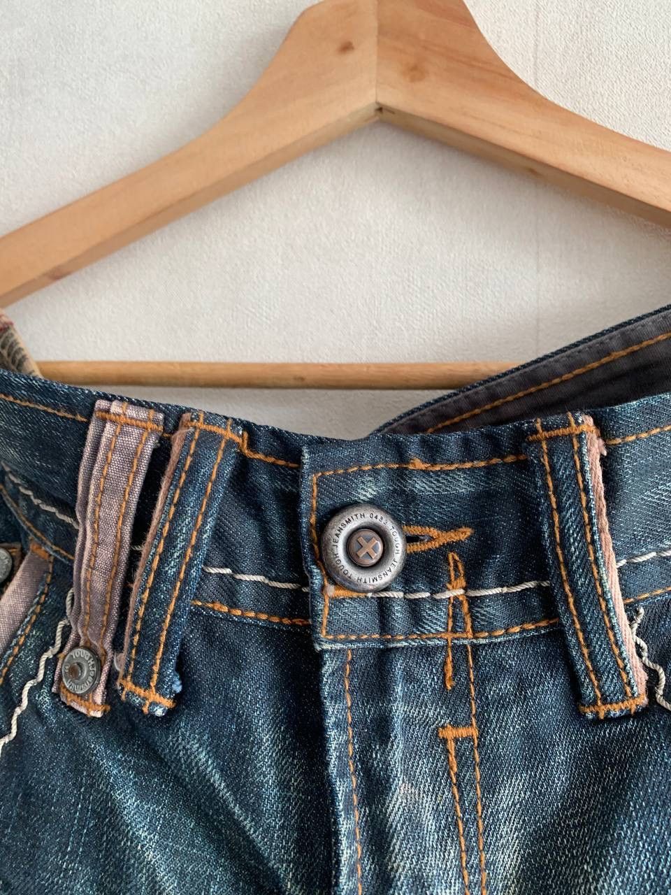 If Six Was Nine × Japanese Brand × Le Grande Bleu (L.G.B.) TOUGH JEANSMITH RUSTY BACKLE BACK JEANS Size US 32 / EU 48 - 6 Thumbnail