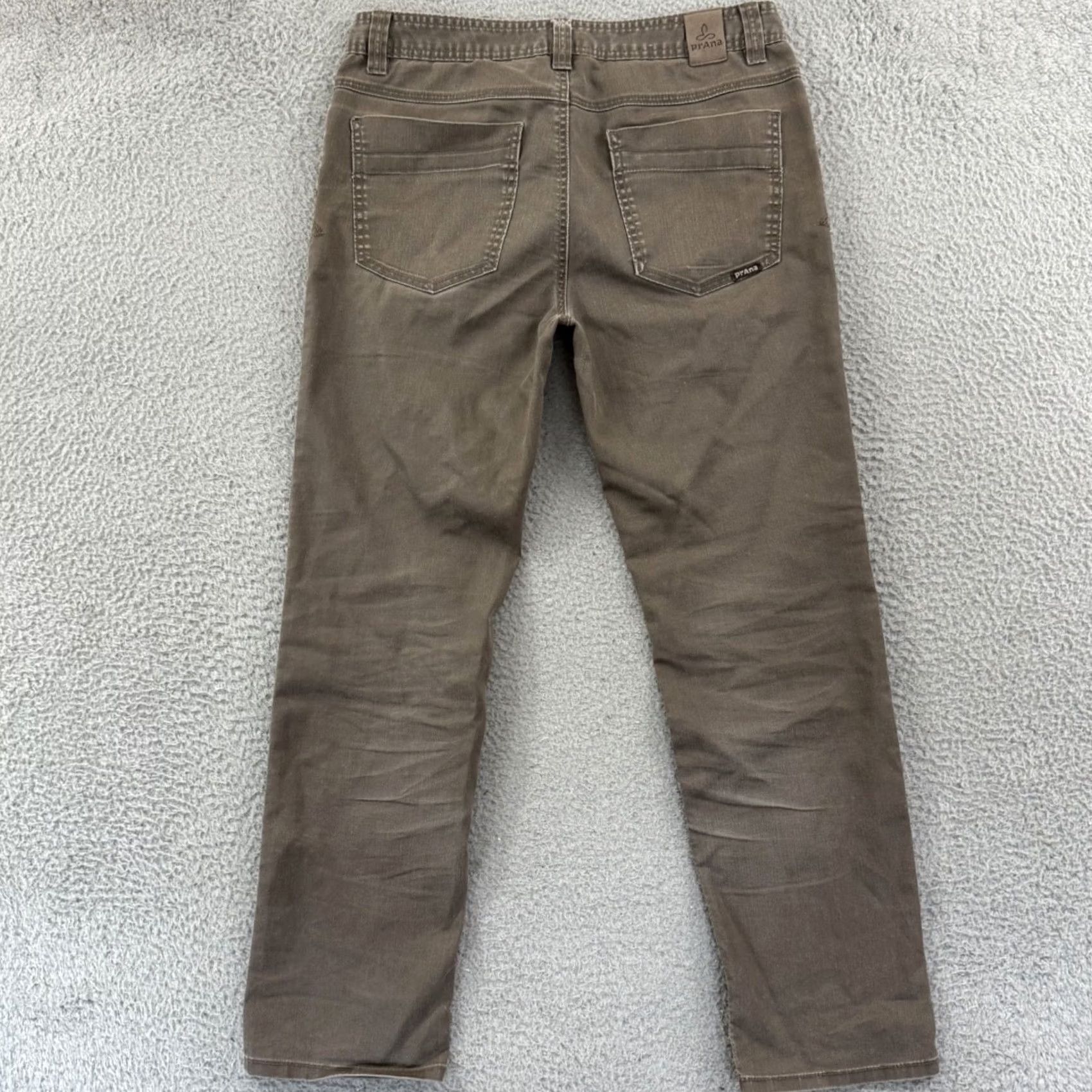 Prana prAna Jeans Mens 32x30 Brown Bridger Slim Fit Straight Stretch Hiking Outdoor Size US 32 / EU 48 - 6 Thumbnail