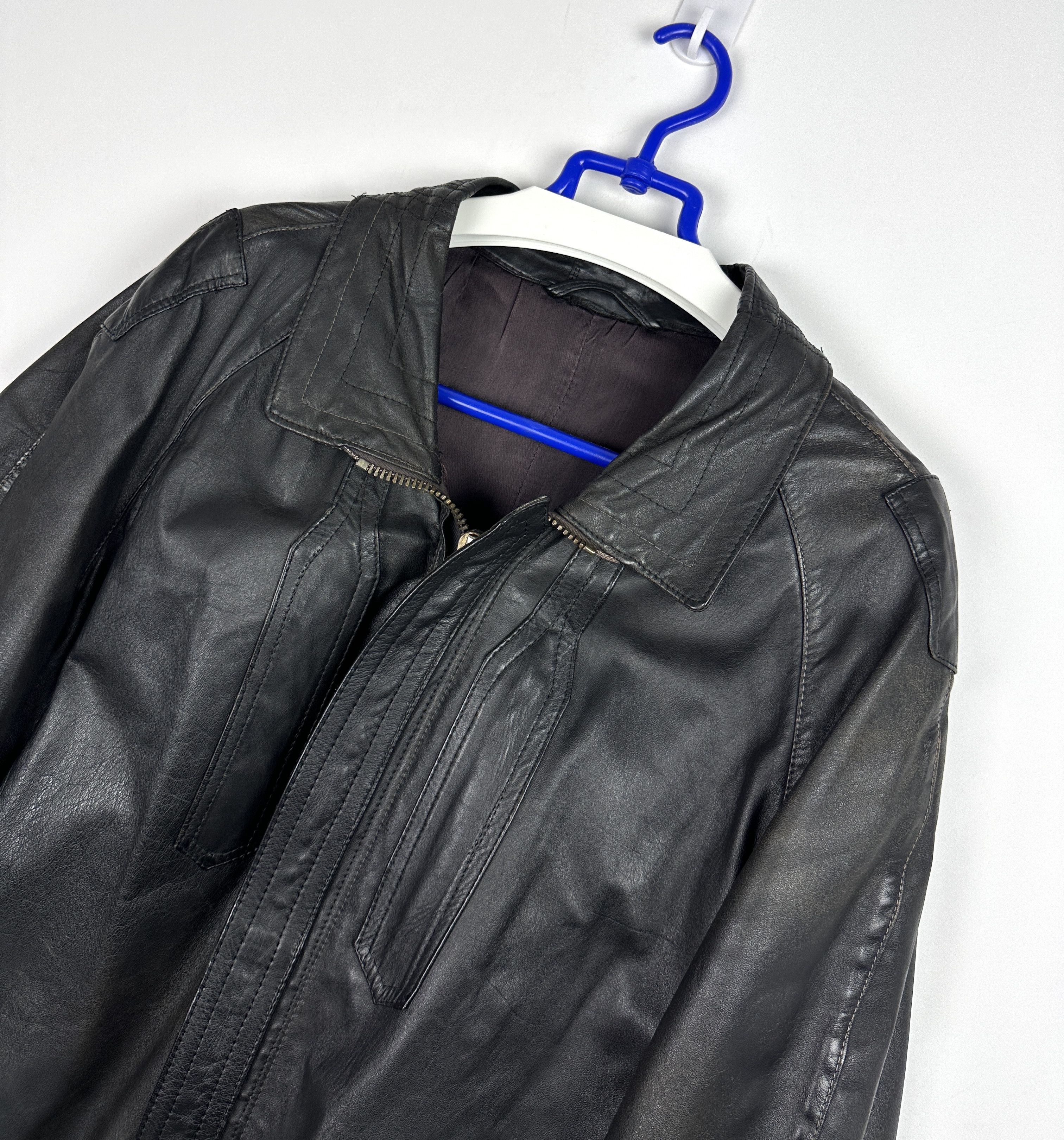 Vintage Vintage leather bomber jacket boxy opium Size US L / EU 52-54 / 3 - 3 Thumbnail