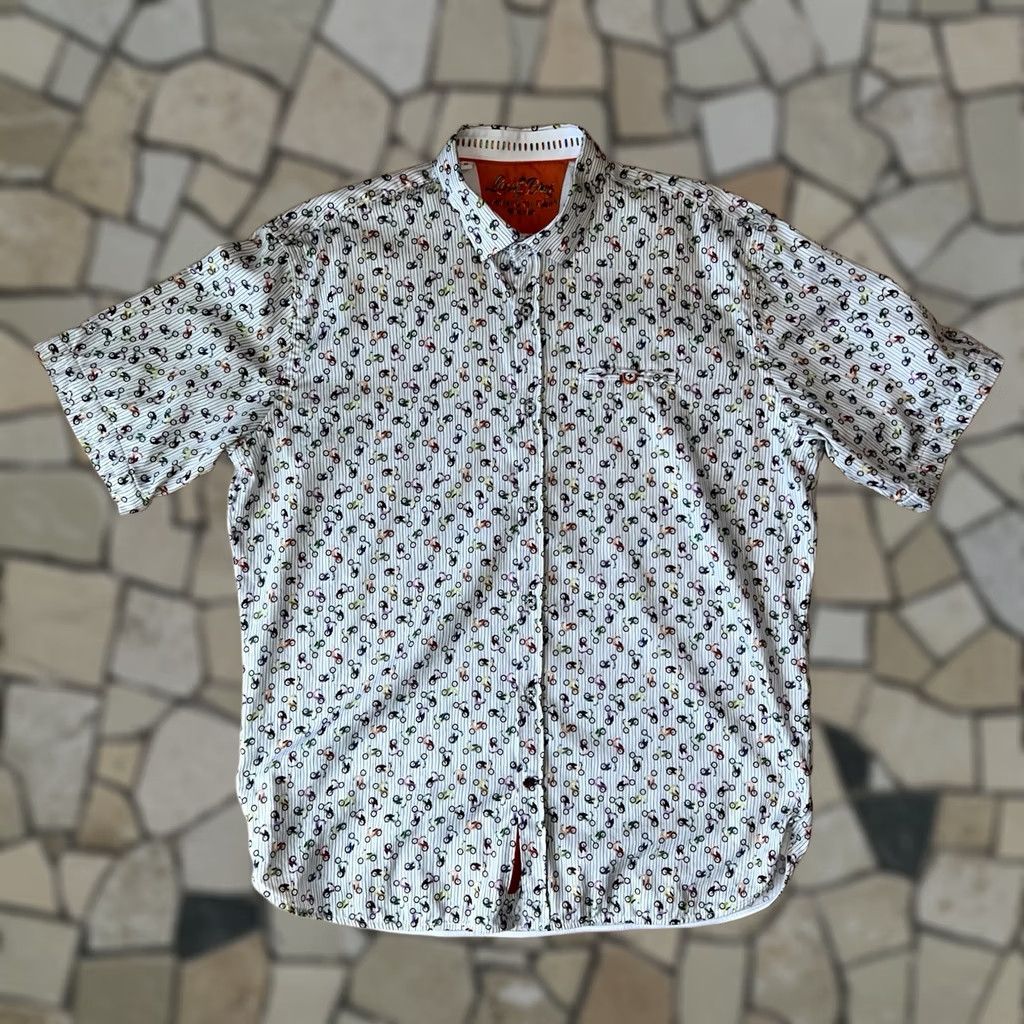 Vintage Lansky Bros Button-Up Scooter Shirt Short Sleeve Men’s XL White Cotton Blend Knit Button-Down Casual, Workwear, Travel Mens XS? Size US XL / EU 56 / 4 - 1 Thumbnail